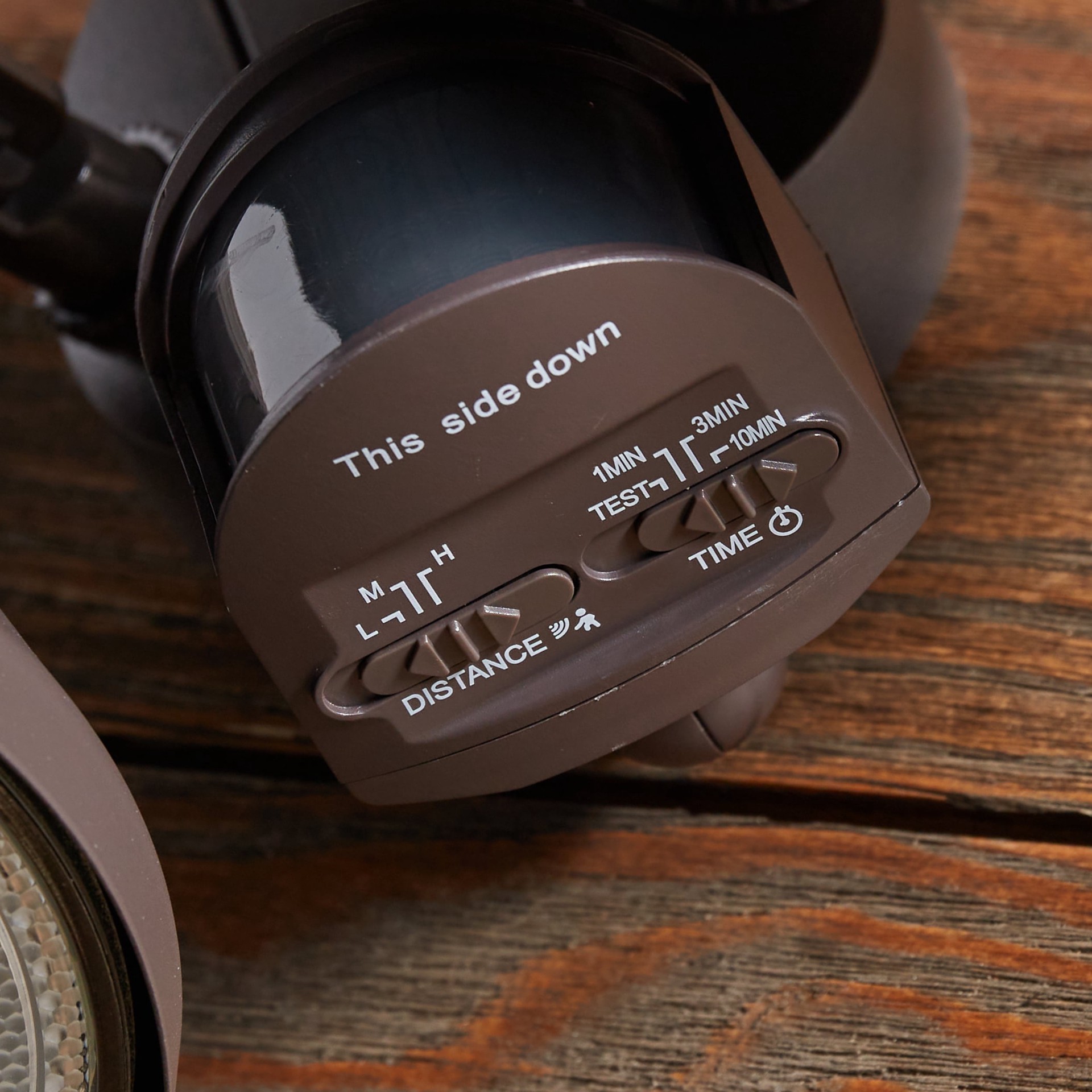 slide 2 of 6, Utilitech 180 -Degree 300 -Wattage Equivalent Hardwired Halogen Bronze 2 -Head Motion-Activated Flood Light with Timer, 1 ct