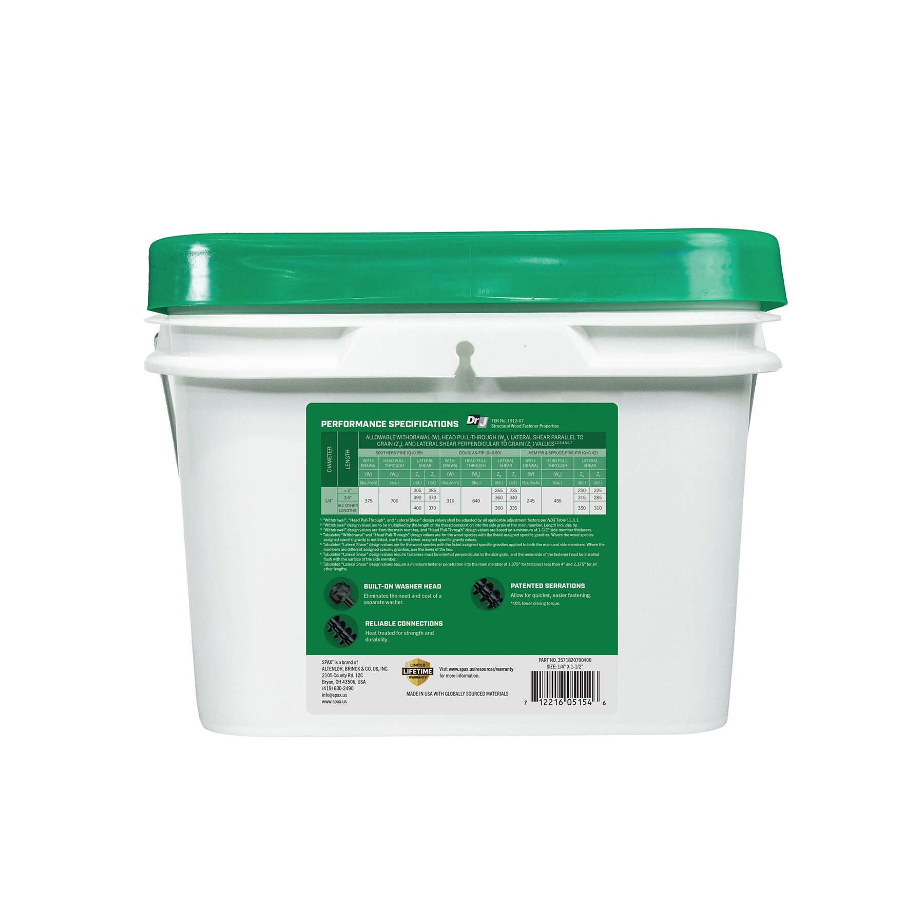 slide 4 of 6, SPAX PowerLags PowerLag # 1/4-in x 1-1/2-in Double-barrier Exterior Wood screws ( 500 -Per Box ), 1 ct