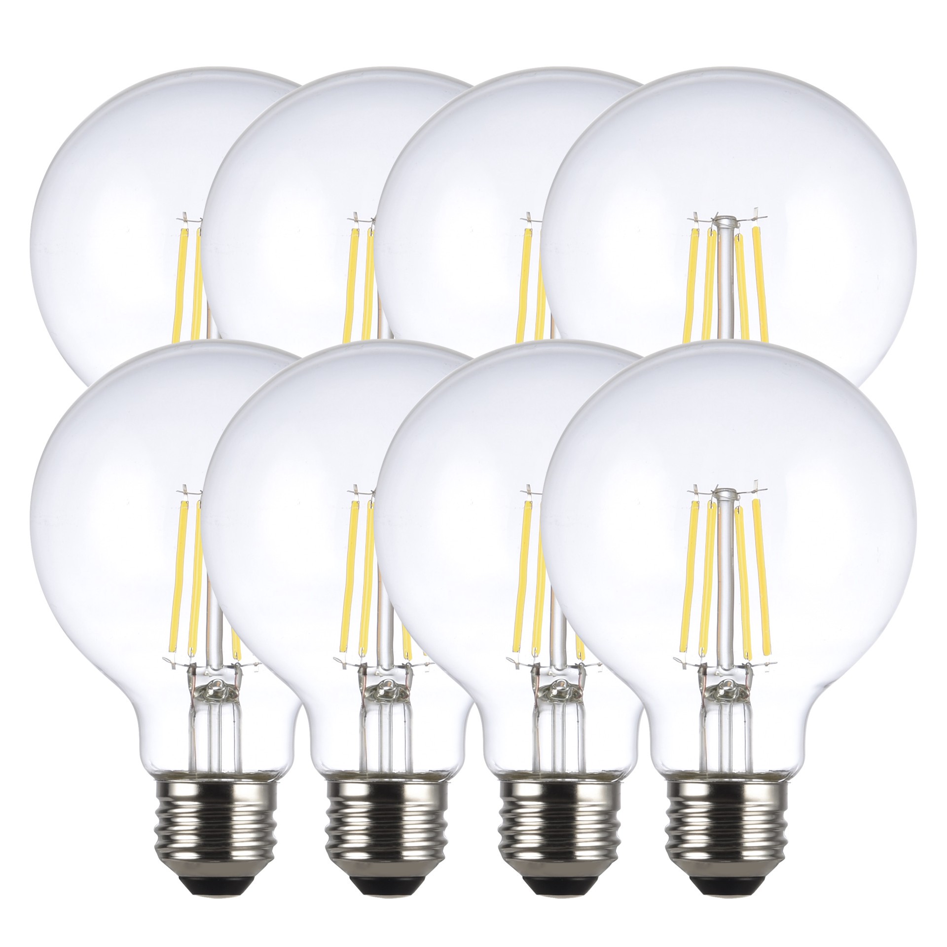 slide 5 of 6, Utilitech Led light bulb 60 -Watt EQ G25 Daylight Medium base (E-26) Dimmable LED Decorative Light Bulb 8 -Pack, 1 ct