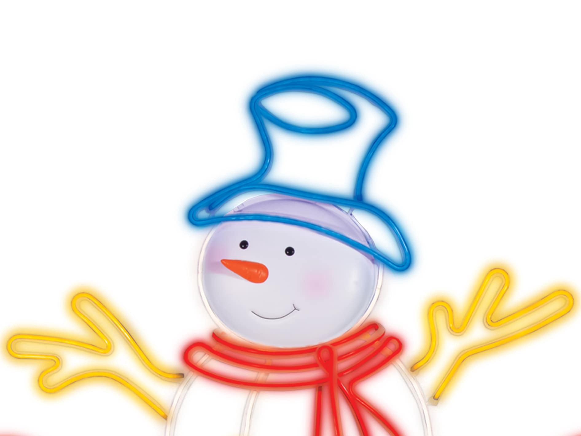 slide 2 of 6, GE 48-in Freestanding Snowman Yard decoration with Multicolor LED Lights, 1 ct