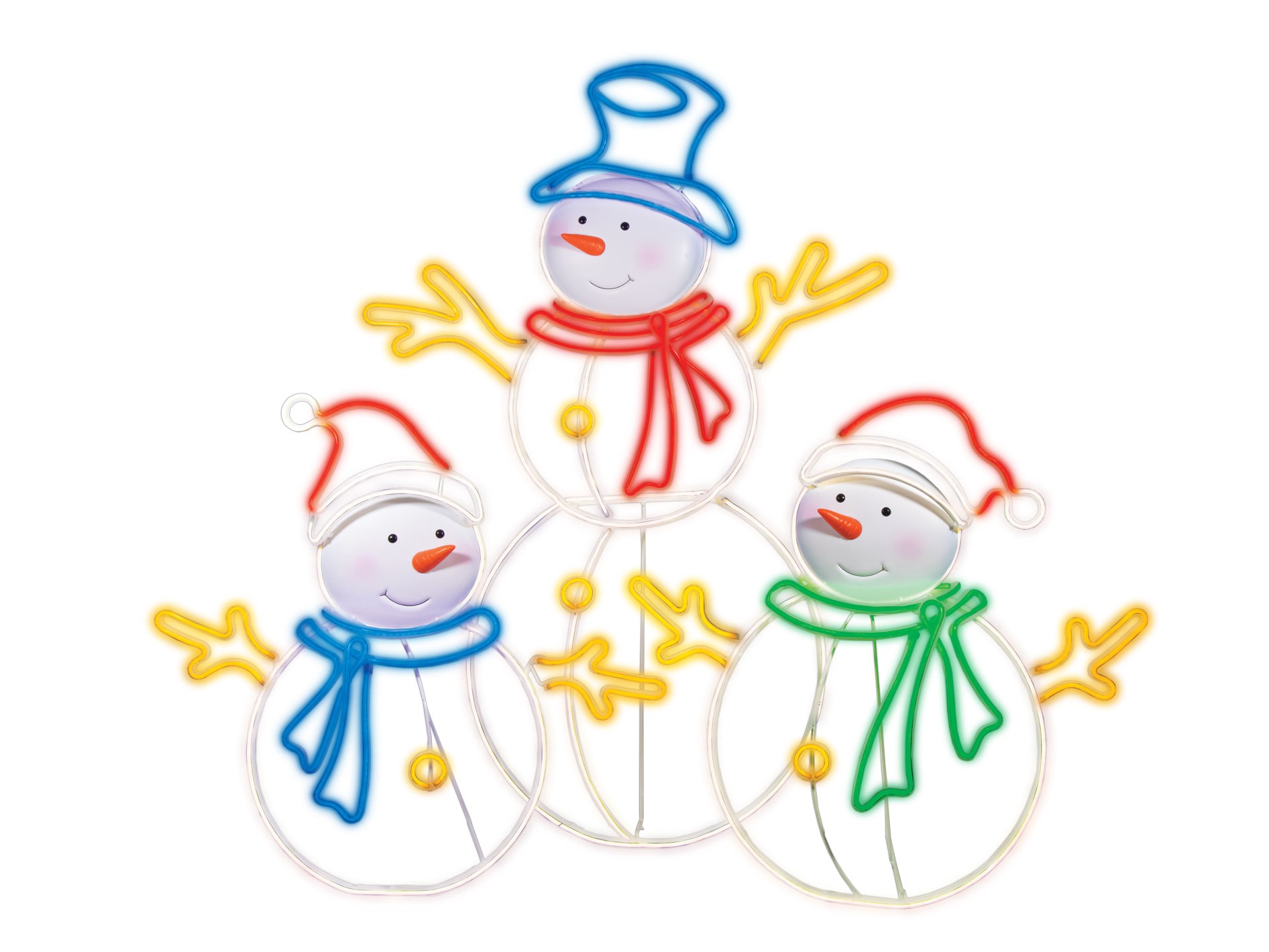 slide 1 of 6, GE 48-in Freestanding Snowman Yard decoration with Multicolor LED Lights, 1 ct