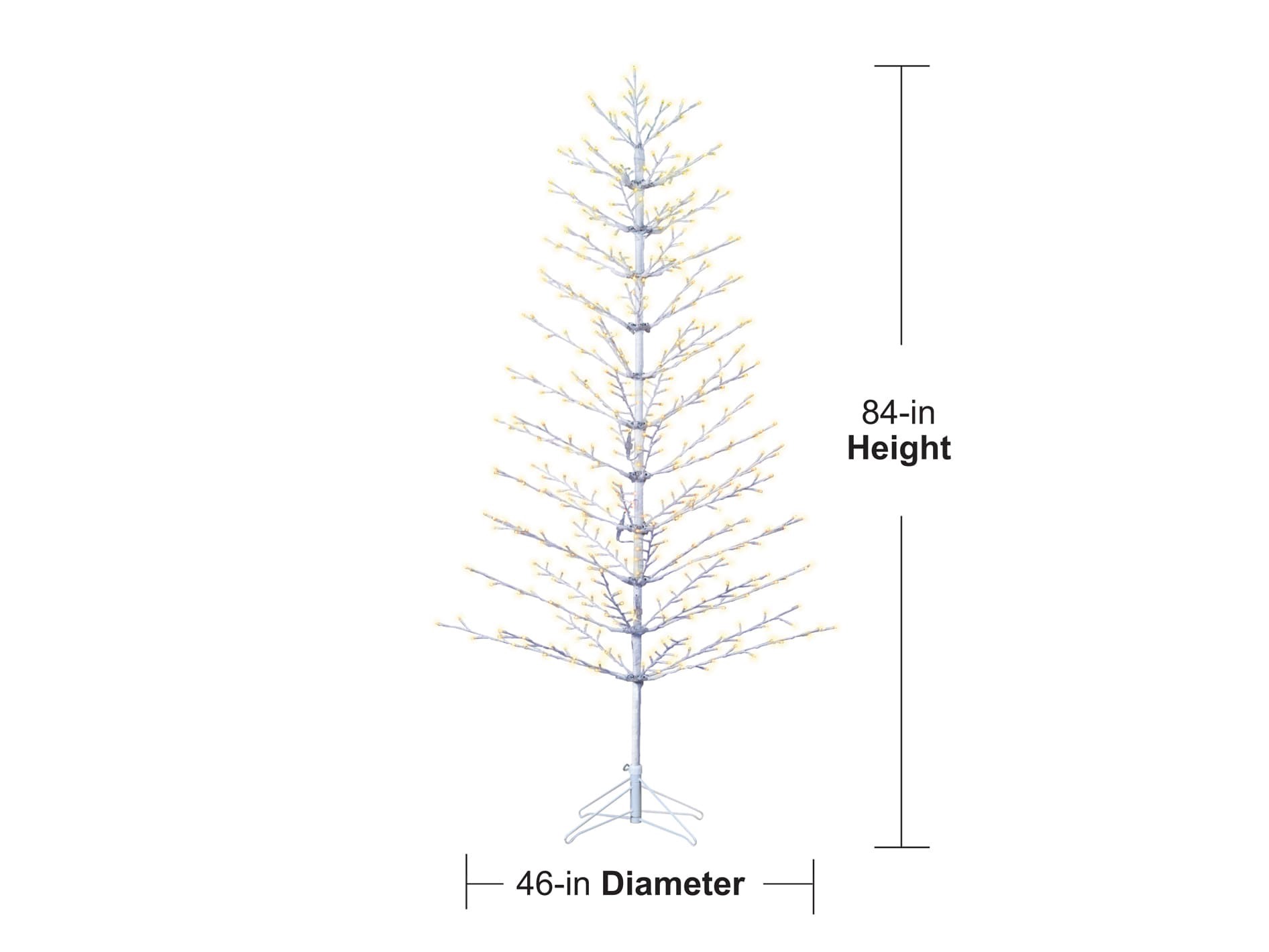 slide 4 of 6, GE 7-ft LED RGB Branch Christmas Tree Decoration, 1 ct