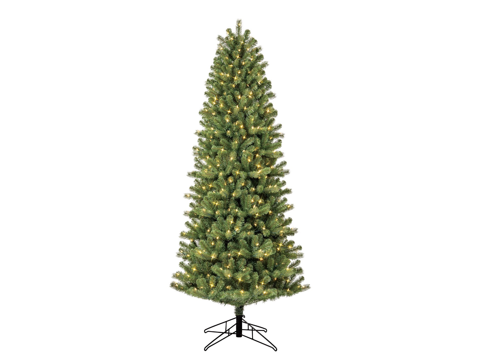 slide 1 of 6, GE 7-ft Colorado spruce Pre-lit Slim Artificial Christmas Tree with Multicolor LED Lights, 1 ct