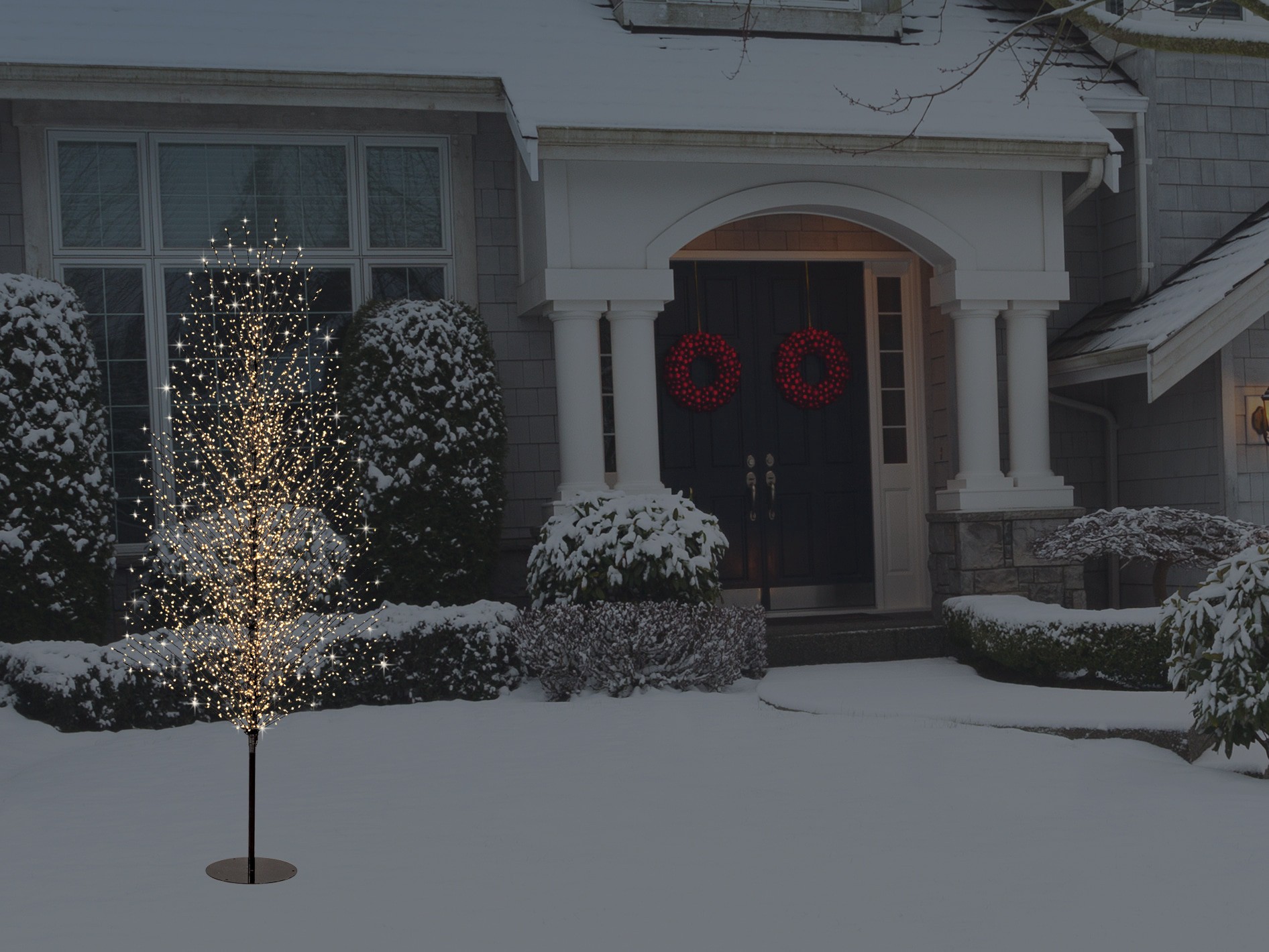 slide 4 of 6, GE 7-ft LED Twinkling Branch Christmas Tree Decoration, 1 ct