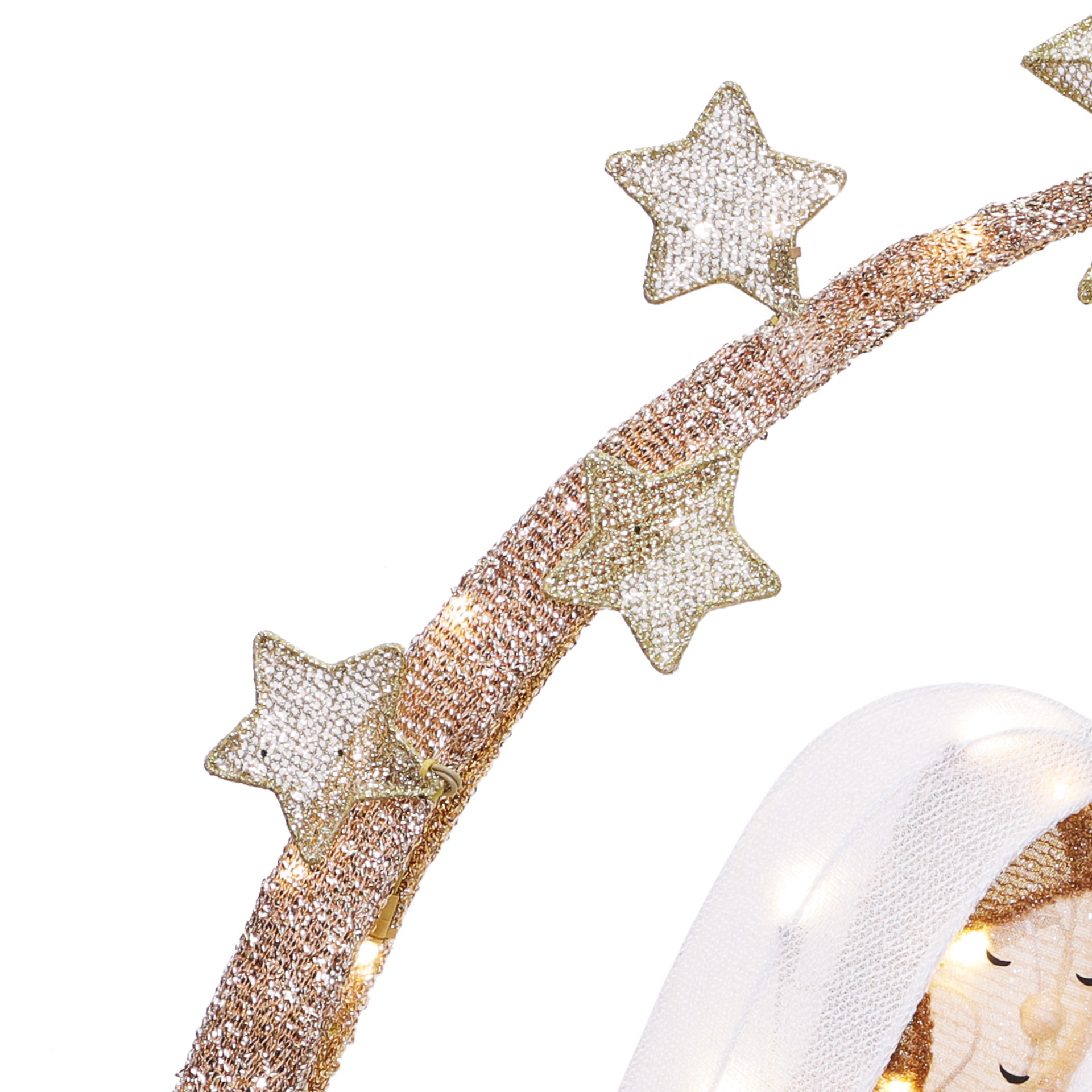 slide 2 of 6, Holiday Living 36-in Freestanding Nativity Yard decoration with White LED Lights, 1 ct