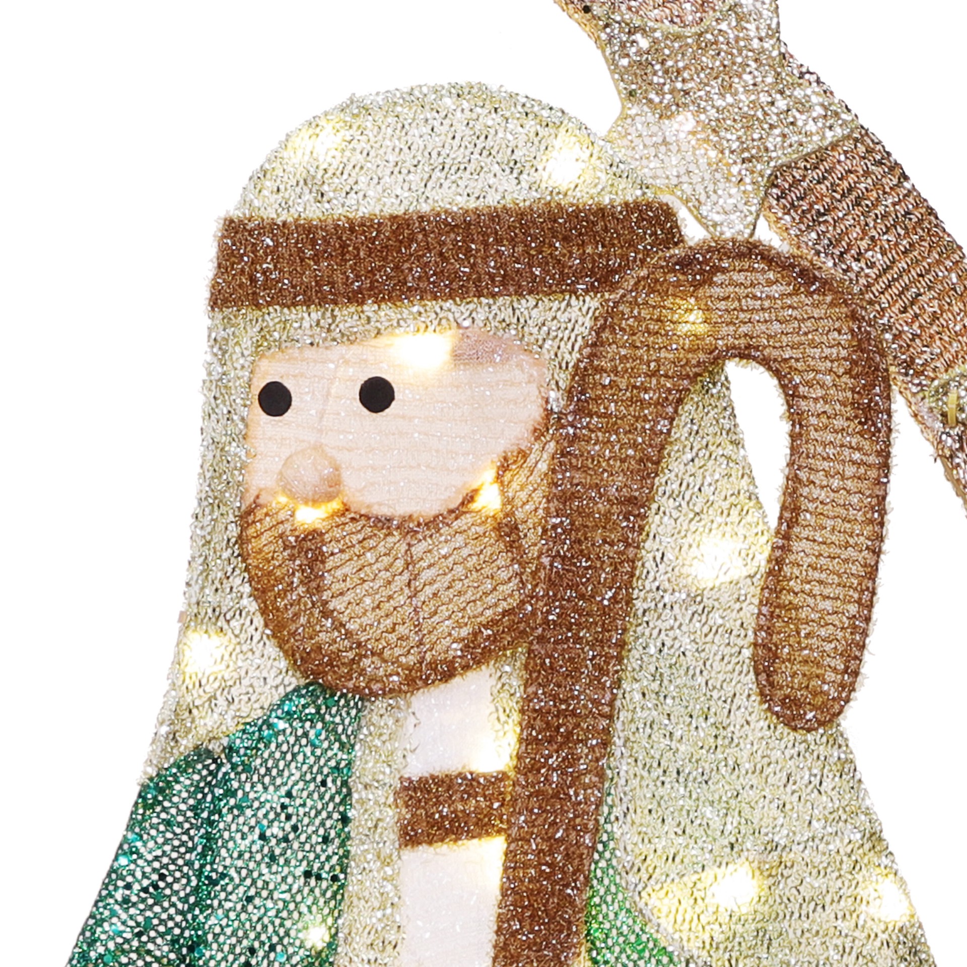 slide 5 of 6, Holiday Living 36-in Freestanding Nativity Yard decoration with White LED Lights, 1 ct