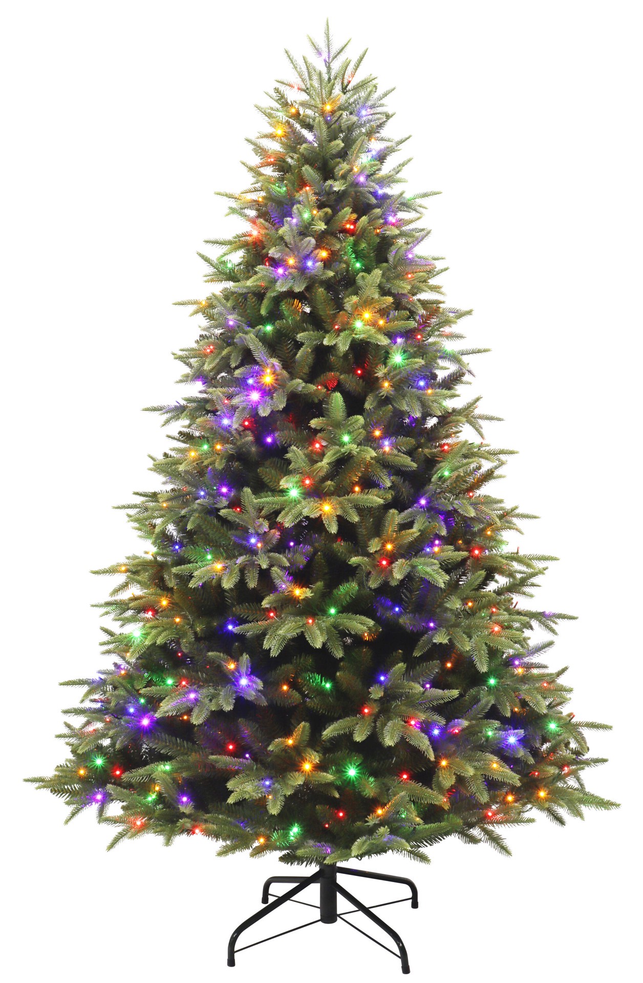 slide 3 of 6, Holiday Living 7.5-ft Parque Pre-lit Artificial Christmas Tree with Twinkling Color Changing LED Lights, 1 ct