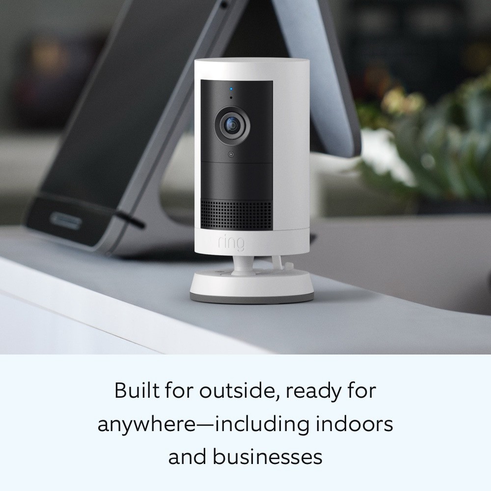 slide 3 of 6, Ring Outdoor Cam Plus, Battery with 2K Video and Ring Vision, Low-Light Sight, and Mount-Anywhere Versatility (Black), 1 ct