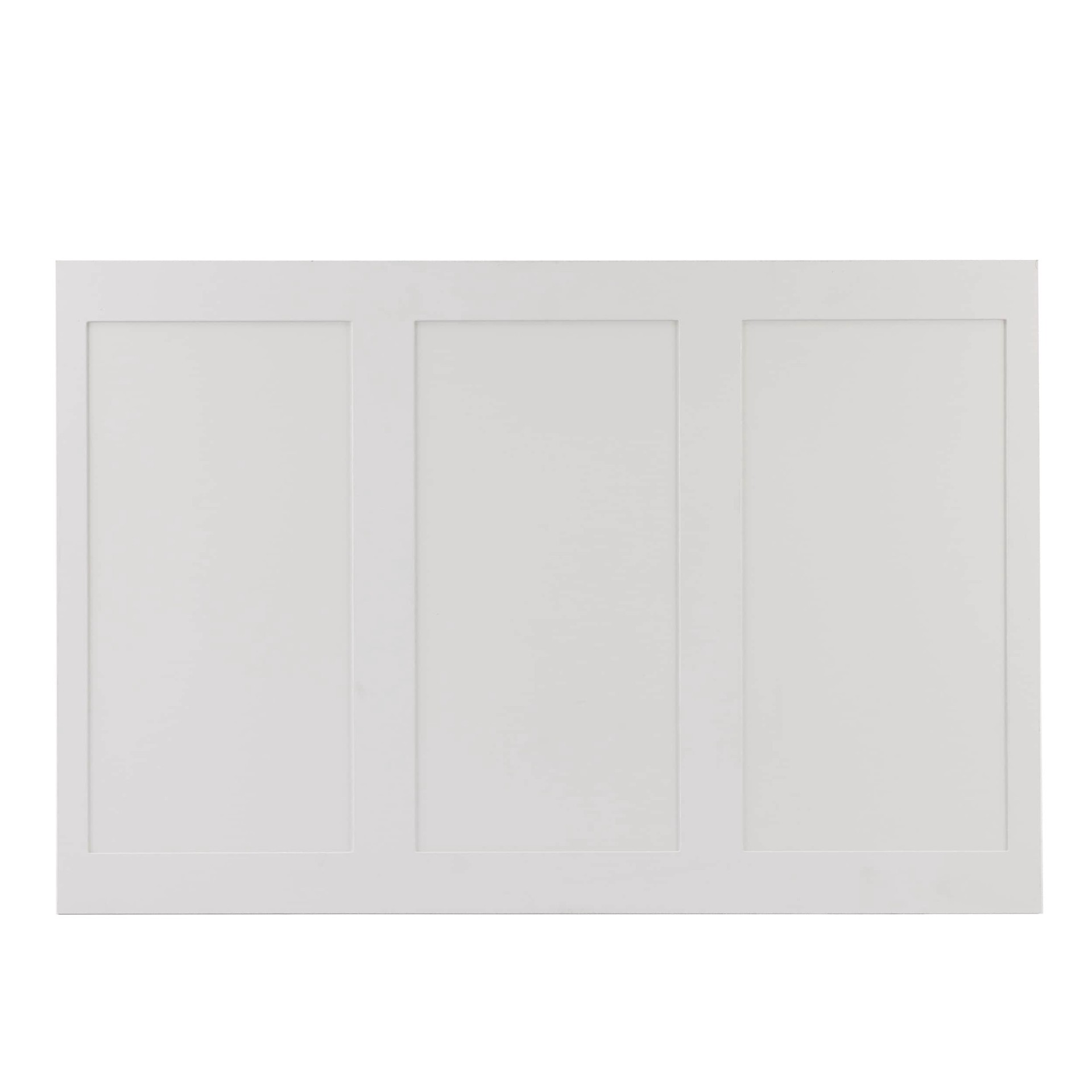 slide 1 of 6, Style Selections 48-in x 32-in Smooth Shaker Style White MDF Wainscoting Geometric Wall Panel ( 10.67-sq ft ), 1 ct