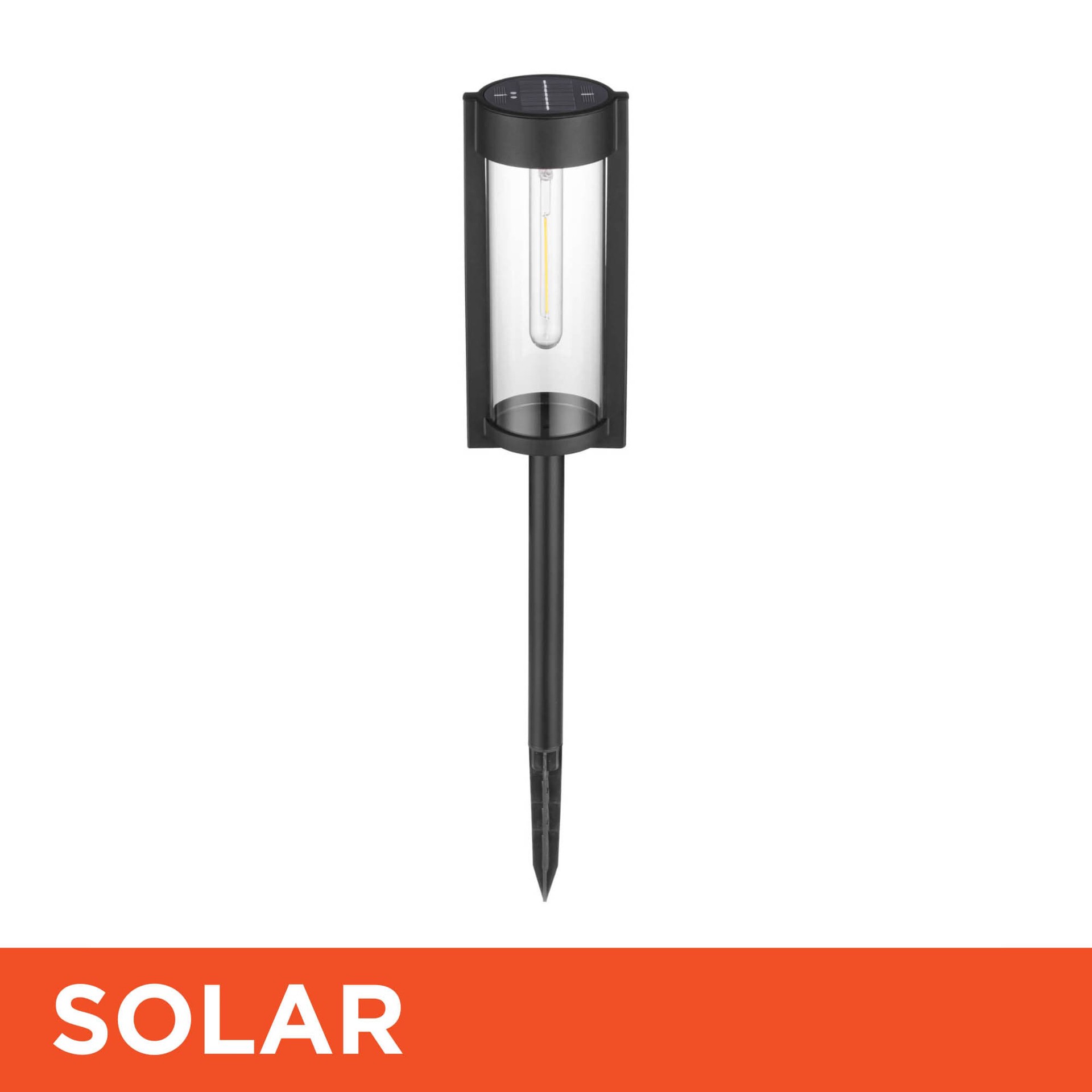 slide 2 of 6, Harbor Breeze 15 -Lumens Matte Black Solar LED Outdoor Path Light ( 3000-K ), 1 ct