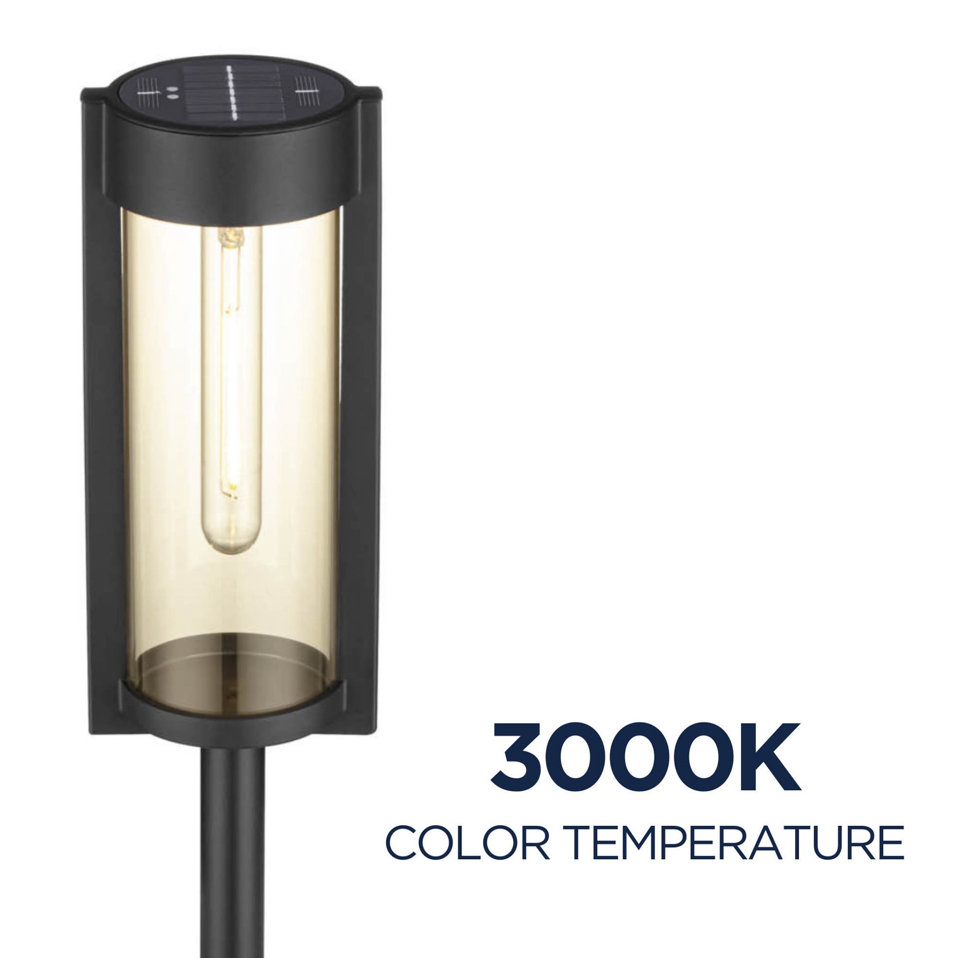 slide 5 of 6, Harbor Breeze 15 -Lumens Matte Black Solar LED Outdoor Path Light ( 3000-K ), 1 ct