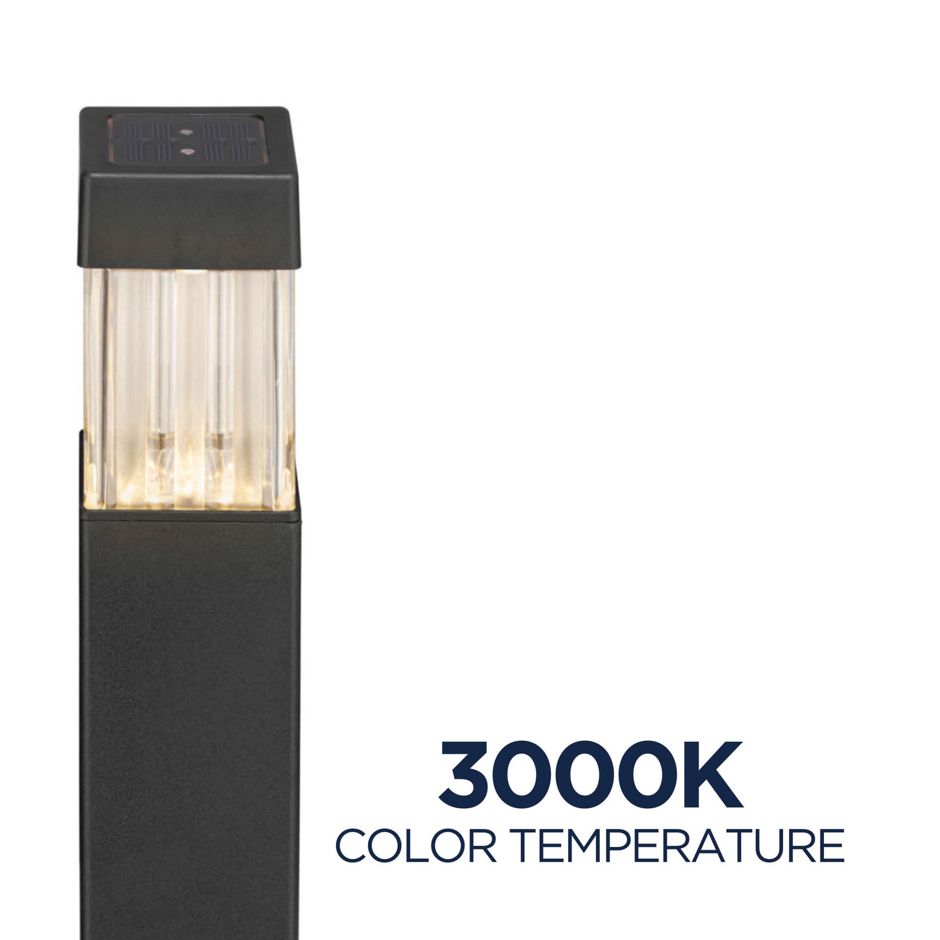 slide 5 of 6, Harbor Breeze 5 -Lumens 0.03 -Watt Matte Black Solar LED Outdoor Path Light ( 3000-K ), 1 ct