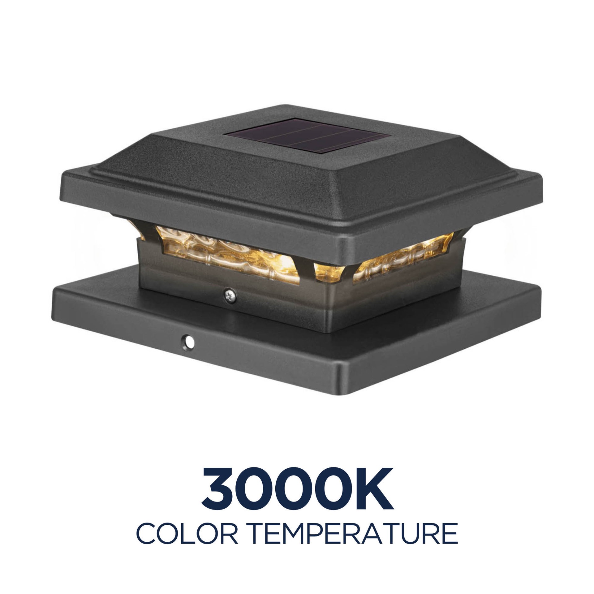 slide 5 of 6, Harbor Breeze Solar 4-in x 4-in Matte Black LED Outdoor Post cap light 2 -Pack, 1 ct