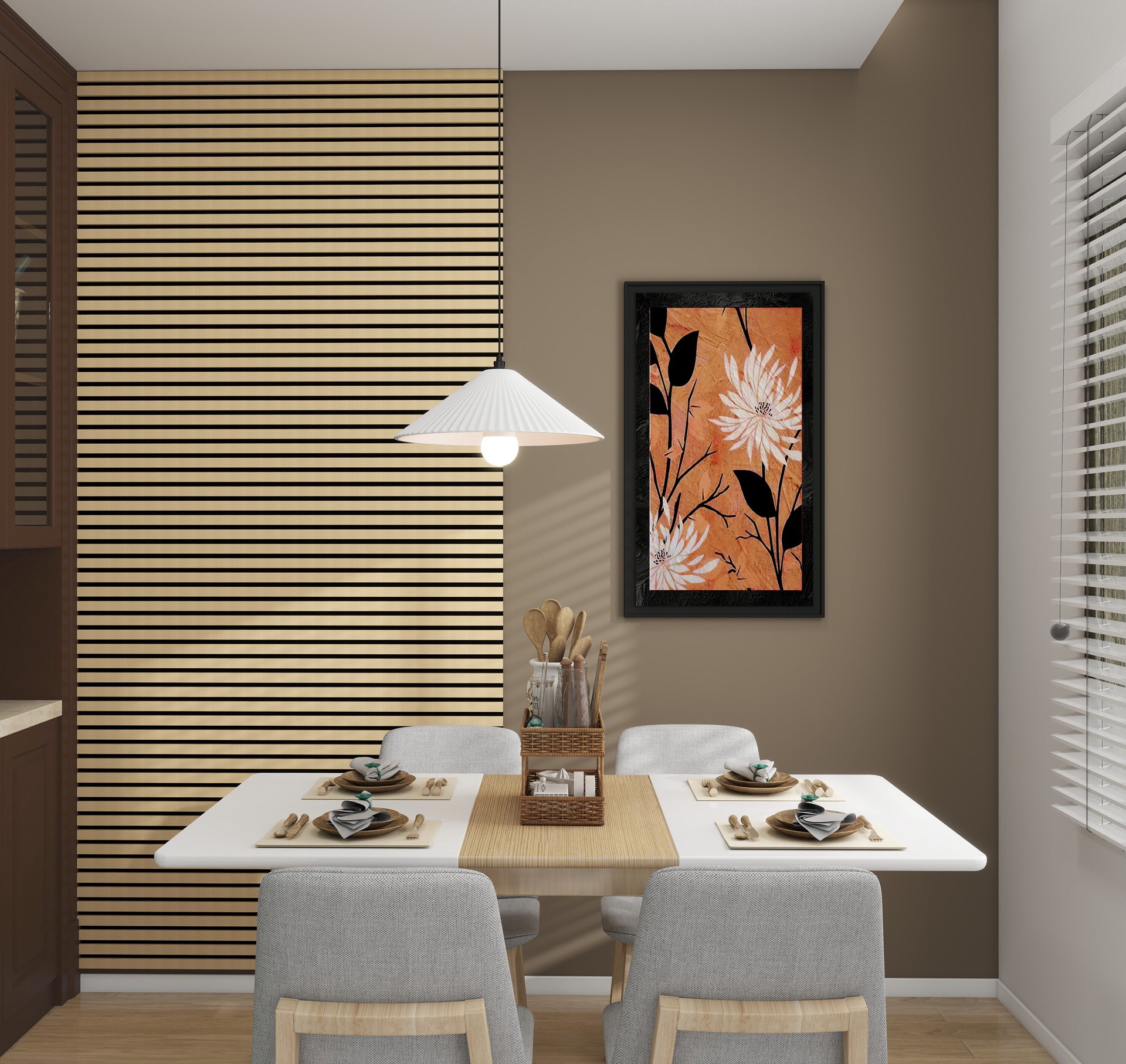 slide 5 of 6, Origin 21 47.24-in x 11.22-in Oak Veneer Acoustical Sound Absorbing Panel, 1 ct