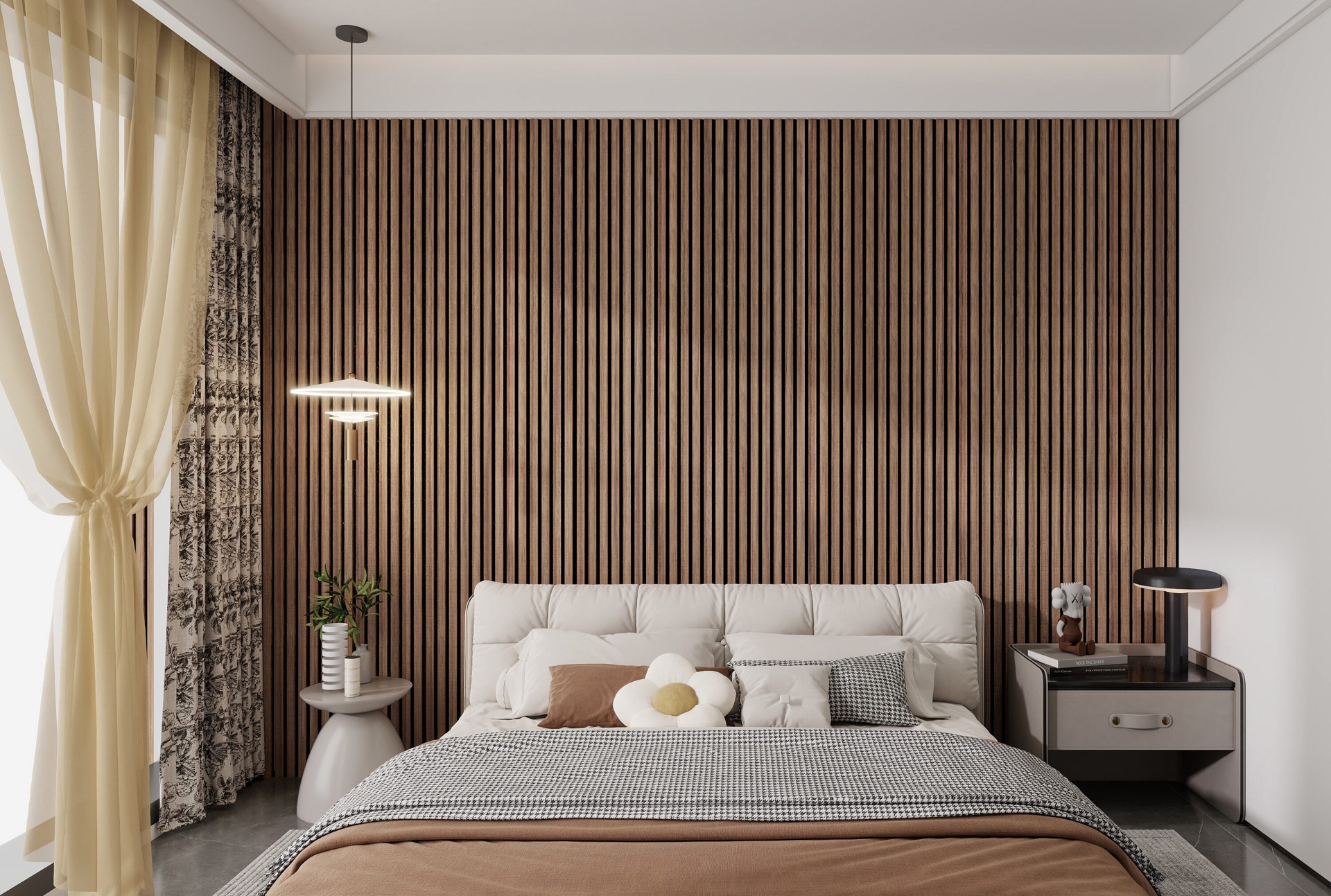 slide 5 of 6, Origin 21 47.24-in x 11.22-in Walnut Veneer Acoustical Sound Absorbing Panel, 1 ct