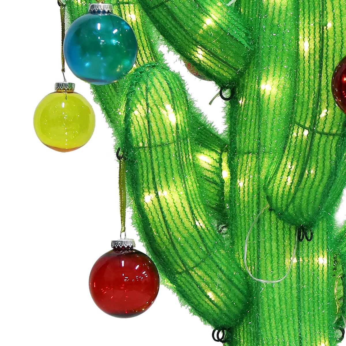 slide 3 of 4, Holiday Living 4.5-ft LED Cactus with Ornaments Yard Decoration, 1 ct