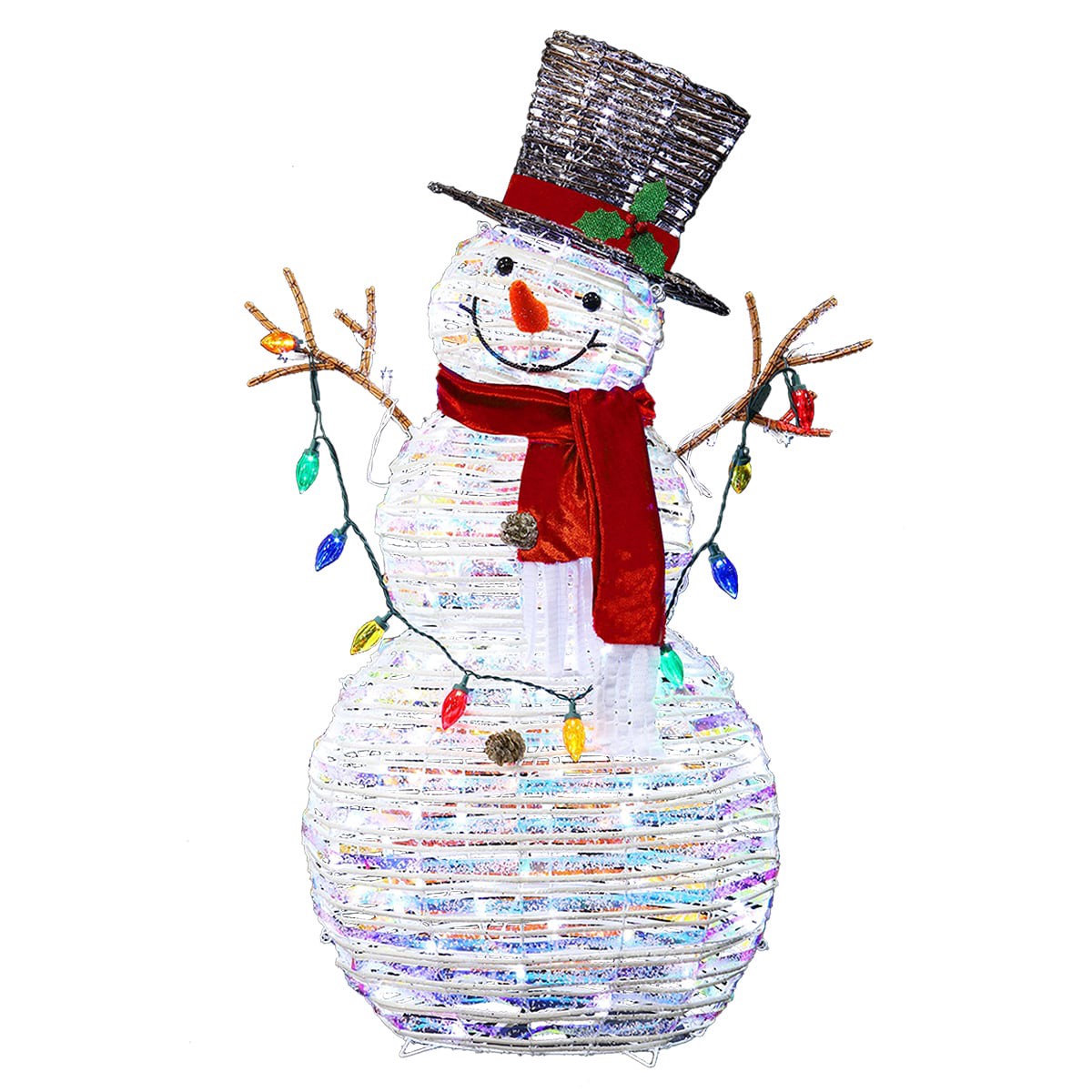 Holiday Living 48-in Freestanding Snowman Yard decoration with