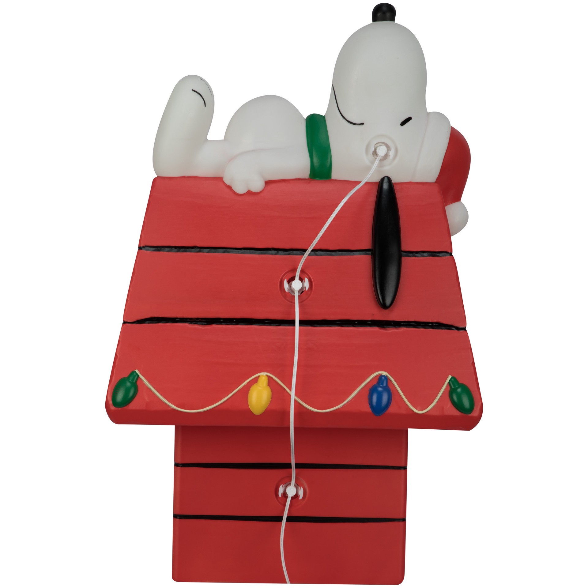 slide 2 of 6, Peanuts 3-ft LED Snoopy Doghouse Christmas Blow Mold, 1 ct