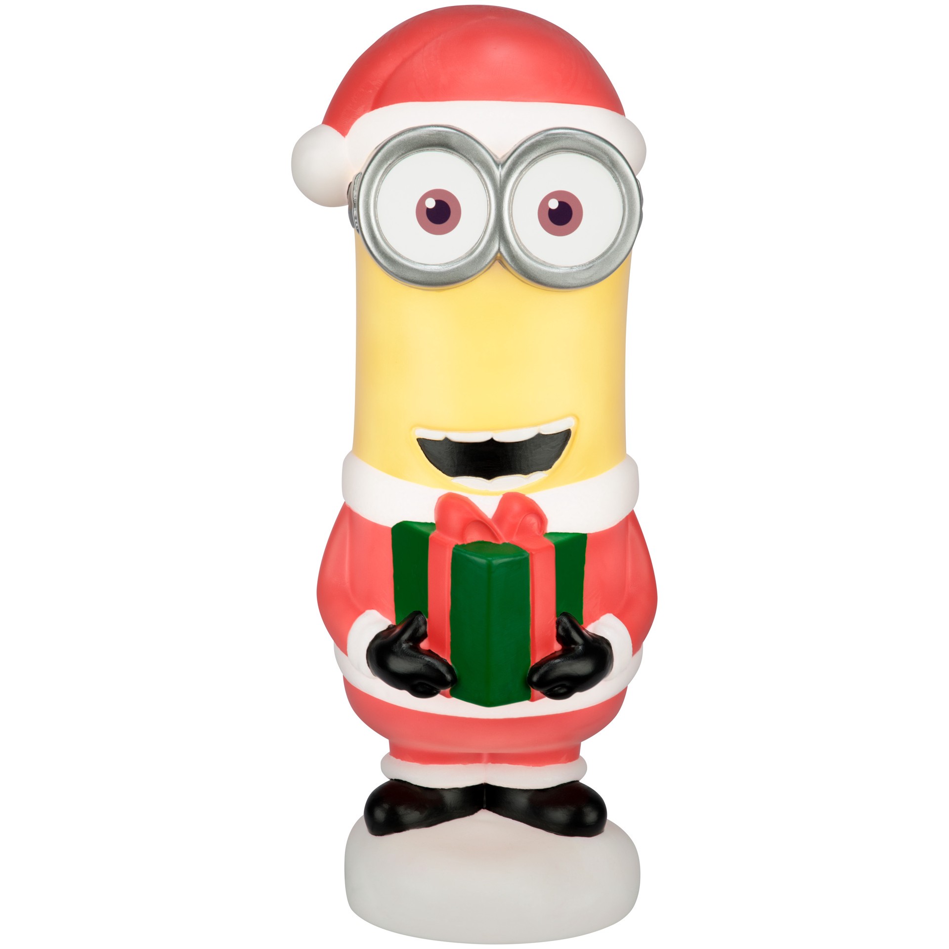 slide 1 of 6, Universal 2-ft LED Minion Kevin with Gift Box Blow Mold, 1 ct