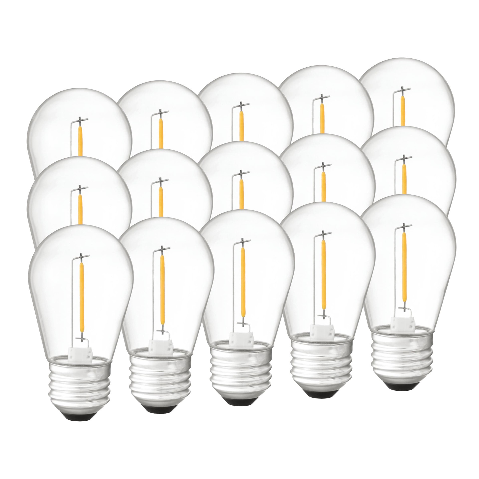 slide 4 of 6, Utilitech 11 -Watt EQ S14 Warm white Medium base (E-26) LED General purpose Light Bulb 15 -Pack, 1 ct