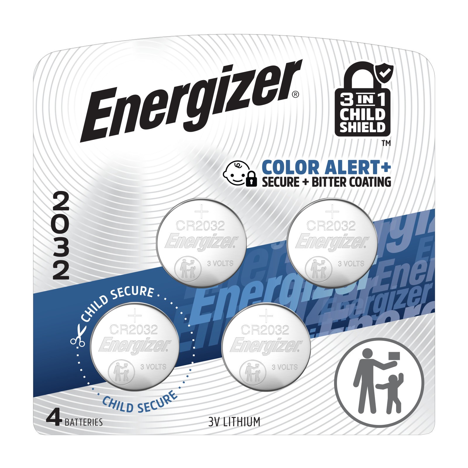 slide 1 of 6, Energizer Lithium CR2032 Coin Batteries 4 -Pack, 1 ct