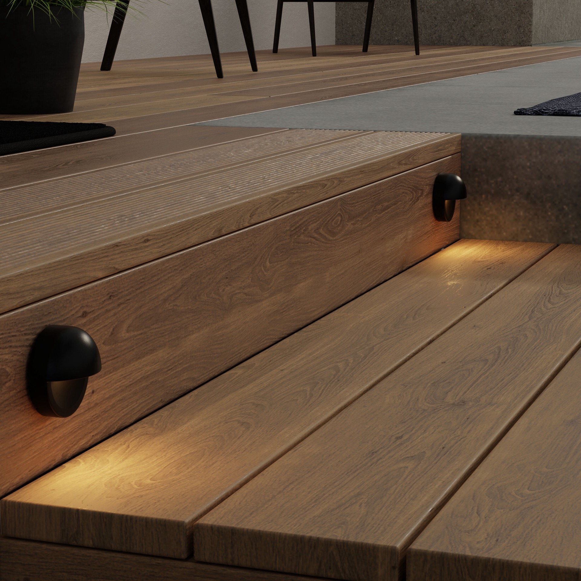 slide 2 of 6, Harbor Breeze Hardwired Black LED Outdoor Deck light 2 -Pack, 1 ct