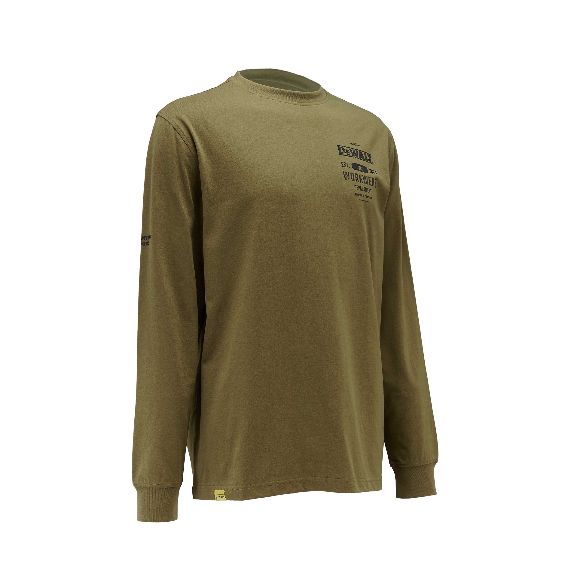 slide 3 of 4, DEWALT Men's Green Medium weight Knit Long sleeve Solid T-shirt ( Medium ), 1 ct