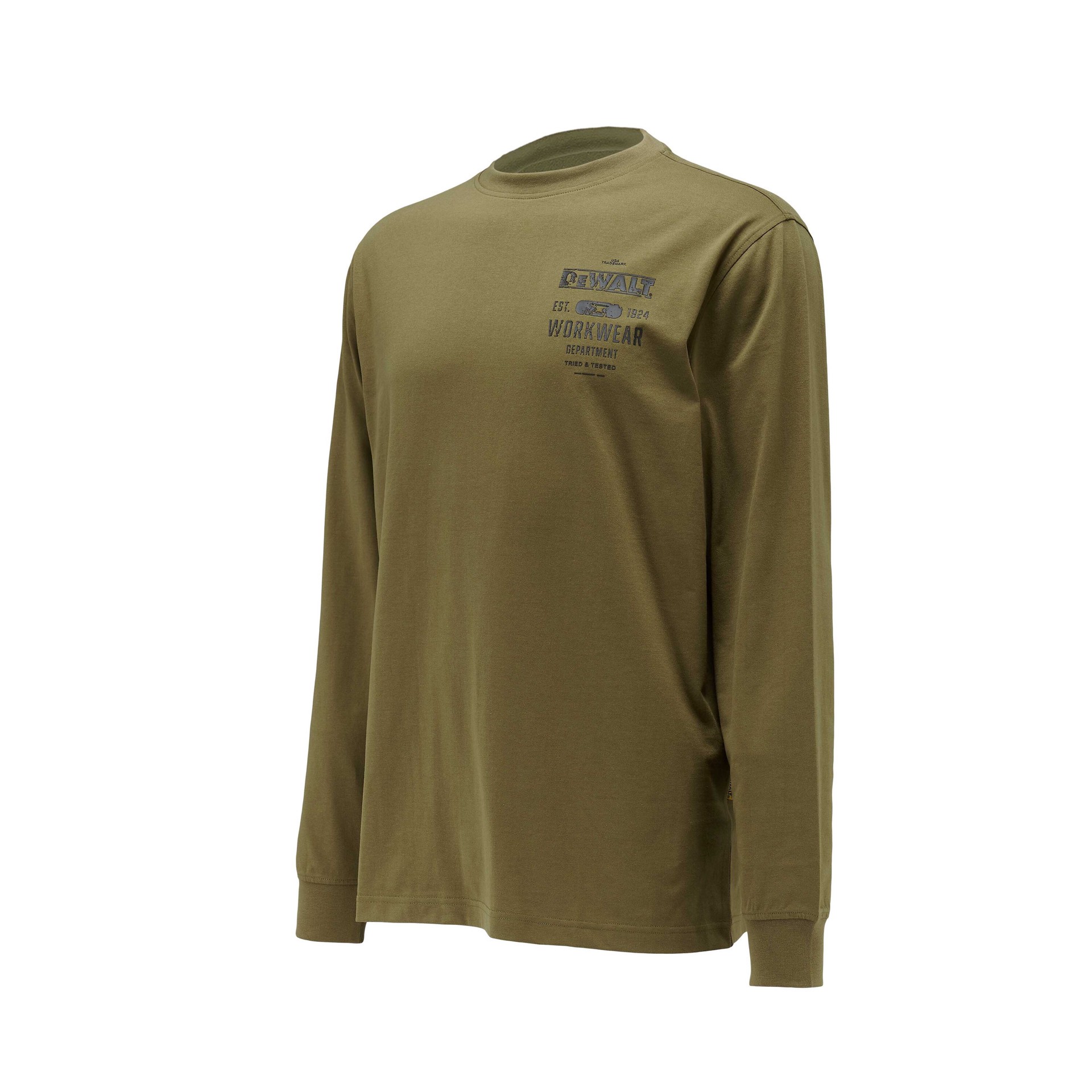 slide 4 of 4, DEWALT Men's Green Medium weight Knit Long sleeve Solid T-shirt ( Medium ), 1 ct