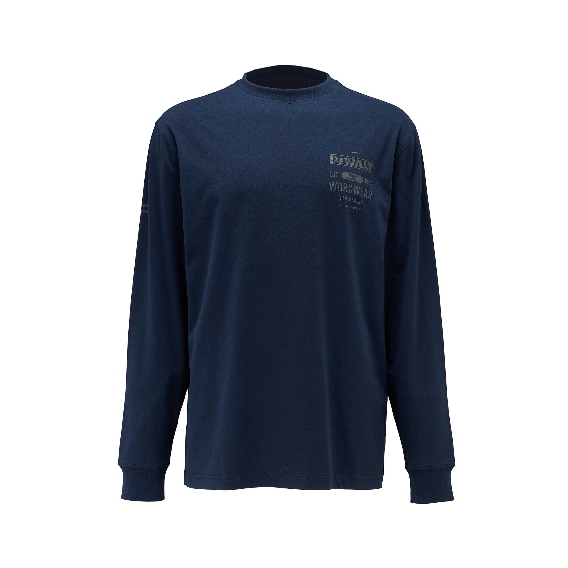 slide 1 of 4, DEWALT Men's Blue Medium weight Knit Long sleeve Solid T-shirt ( XL ), 1 ct