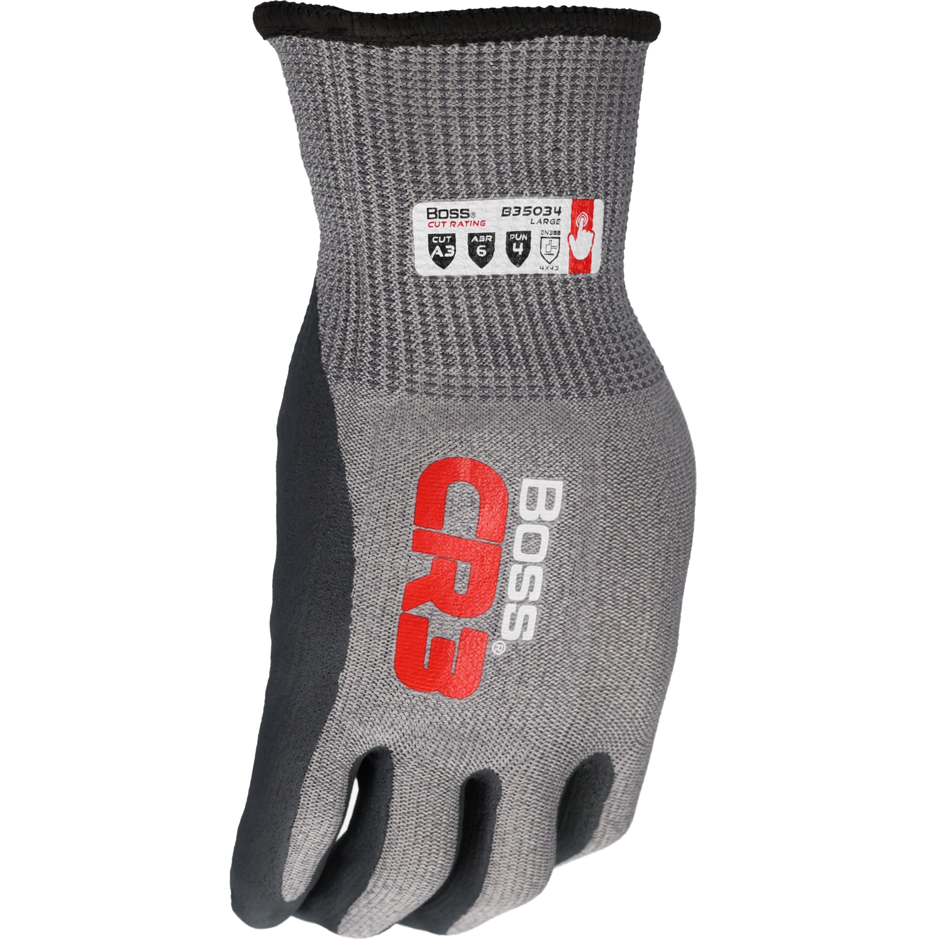 slide 3 of 6, Boss X-large Nitrile dipped HPPE 1 -Pairs, 1 ct