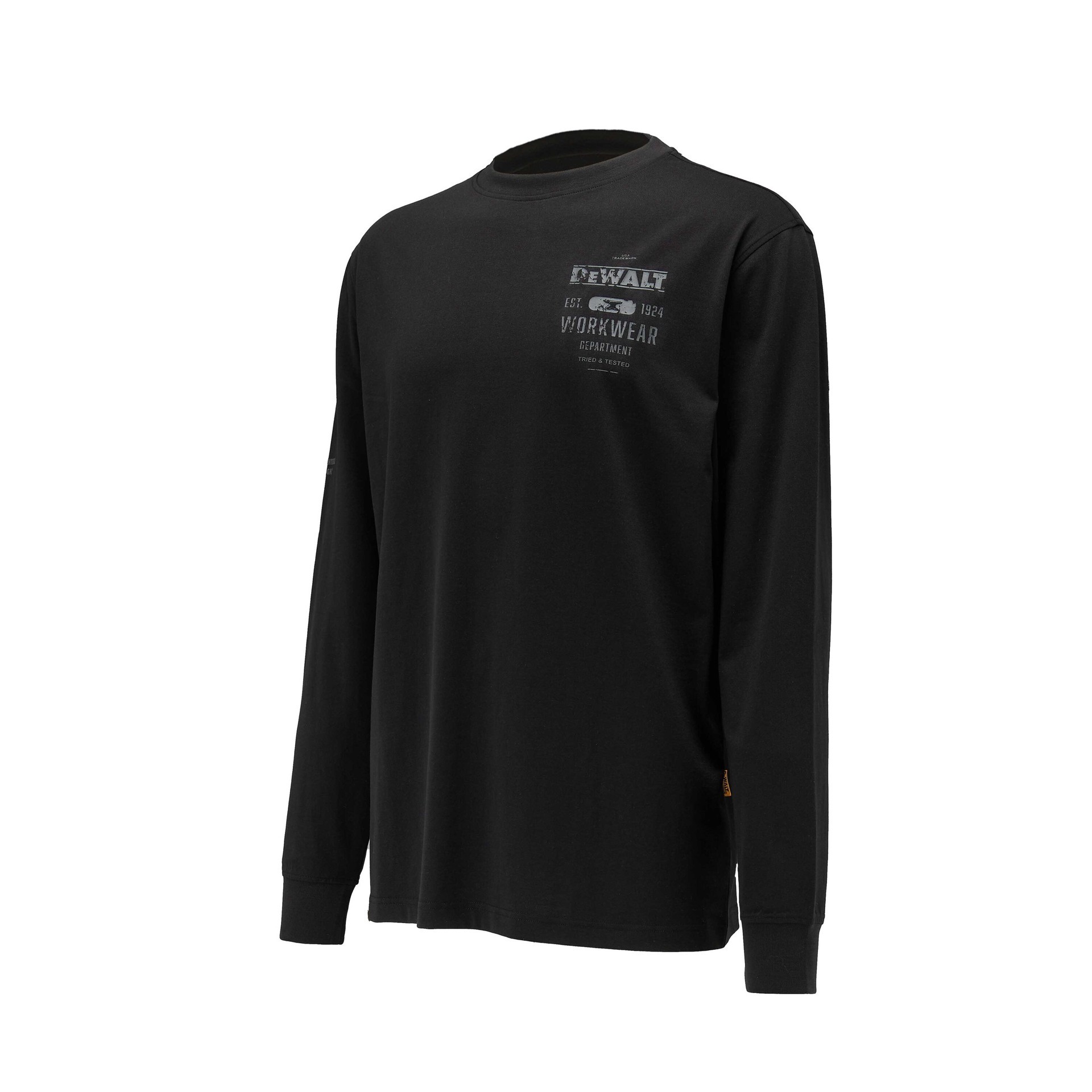 slide 4 of 4, DEWALT Men's Black Medium weight Knit Long sleeve Solid T-shirt ( 2XL ), 1 ct