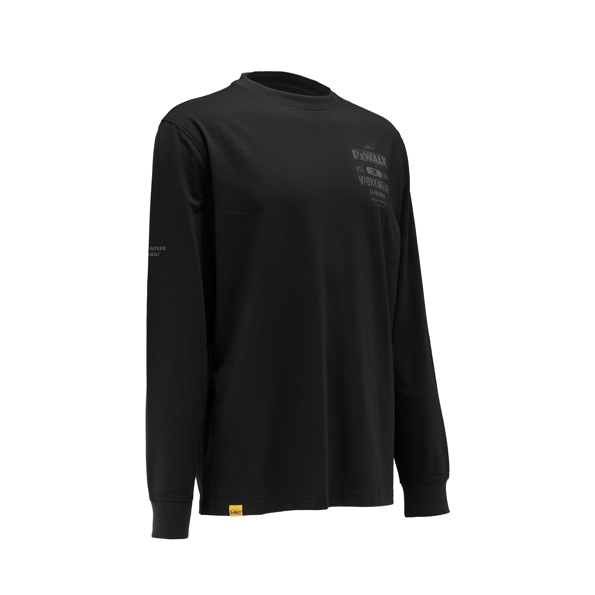 slide 3 of 4, DEWALT Men's Black Medium weight Knit Long sleeve Solid T-shirt ( XL ), 1 ct