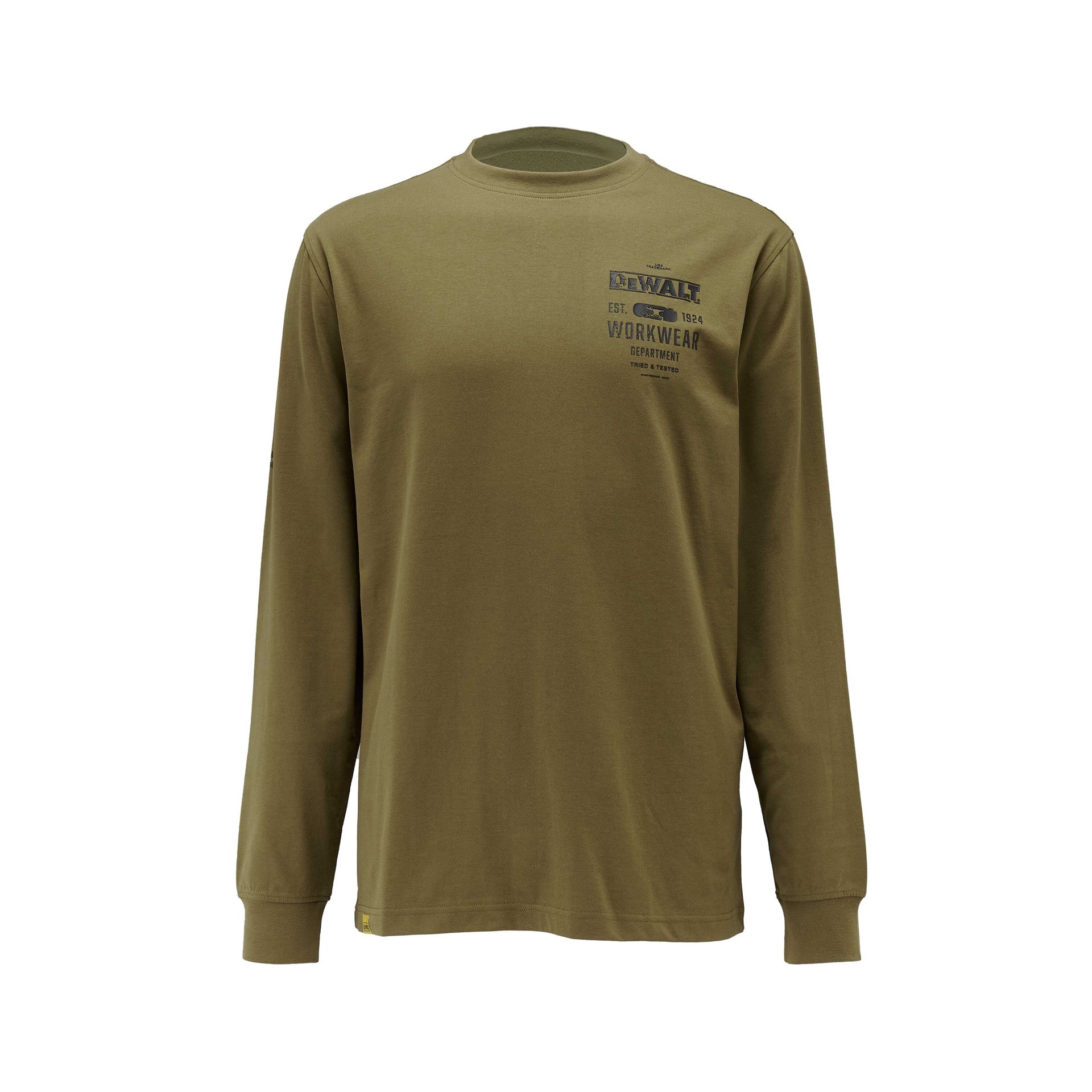 slide 1 of 4, DEWALT Men's Green Medium weight Knit Long sleeve Solid T-shirt ( XL ), 1 ct