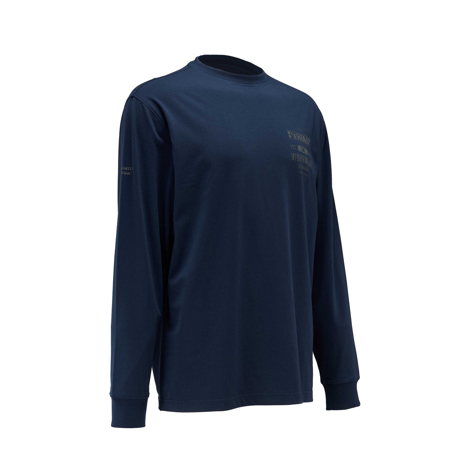 slide 3 of 4, DEWALT Men's Blue Medium weight Knit Long sleeve Solid T-shirt ( 2XL ), 1 ct