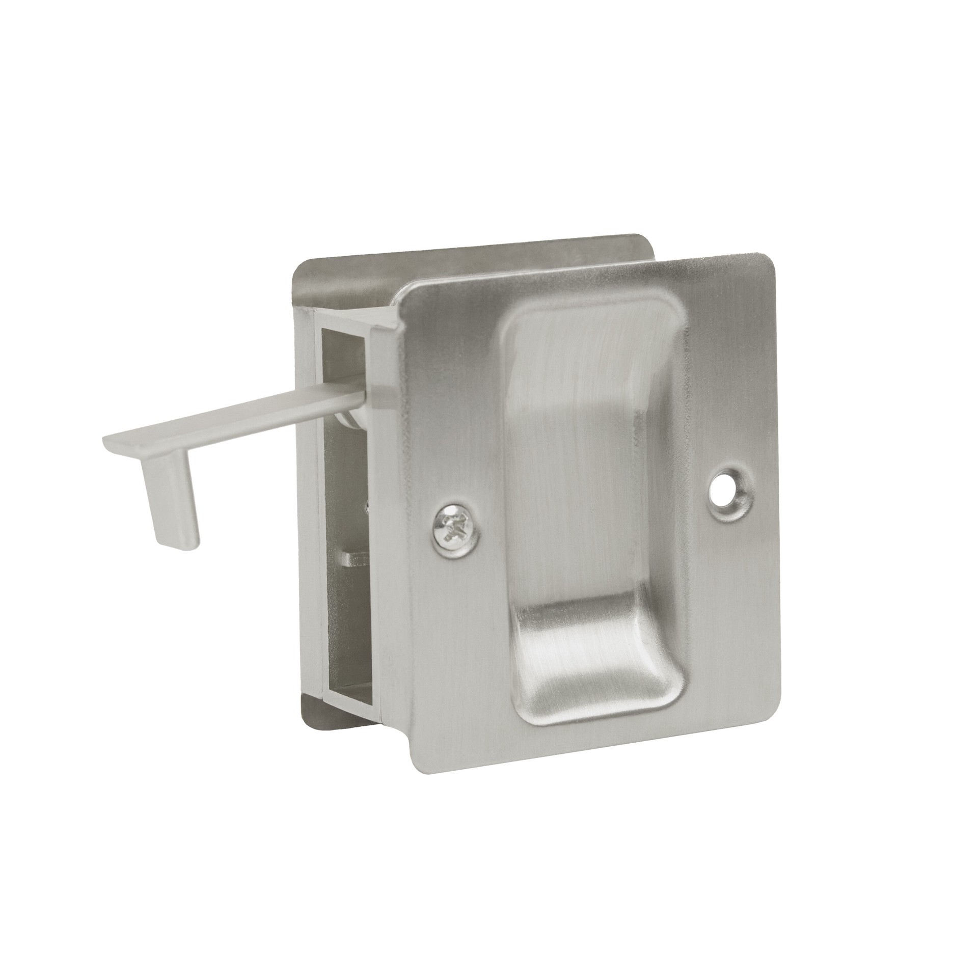 slide 1 of 6, M-D 1.375-in Satin nickel Pocket Door Pull, 1 ct