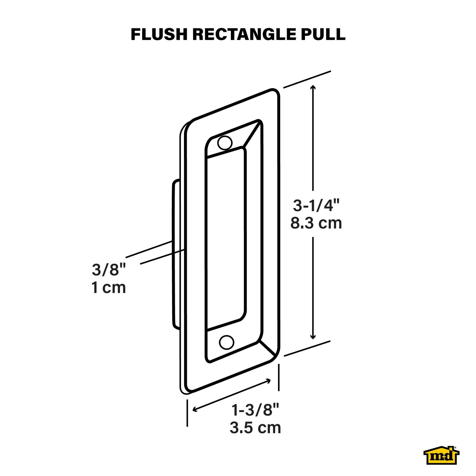 slide 2 of 6, M-D 1.375-in Satin Nickel Sliding Closet Door Door Pull ( 2 -Pack), 1 ct