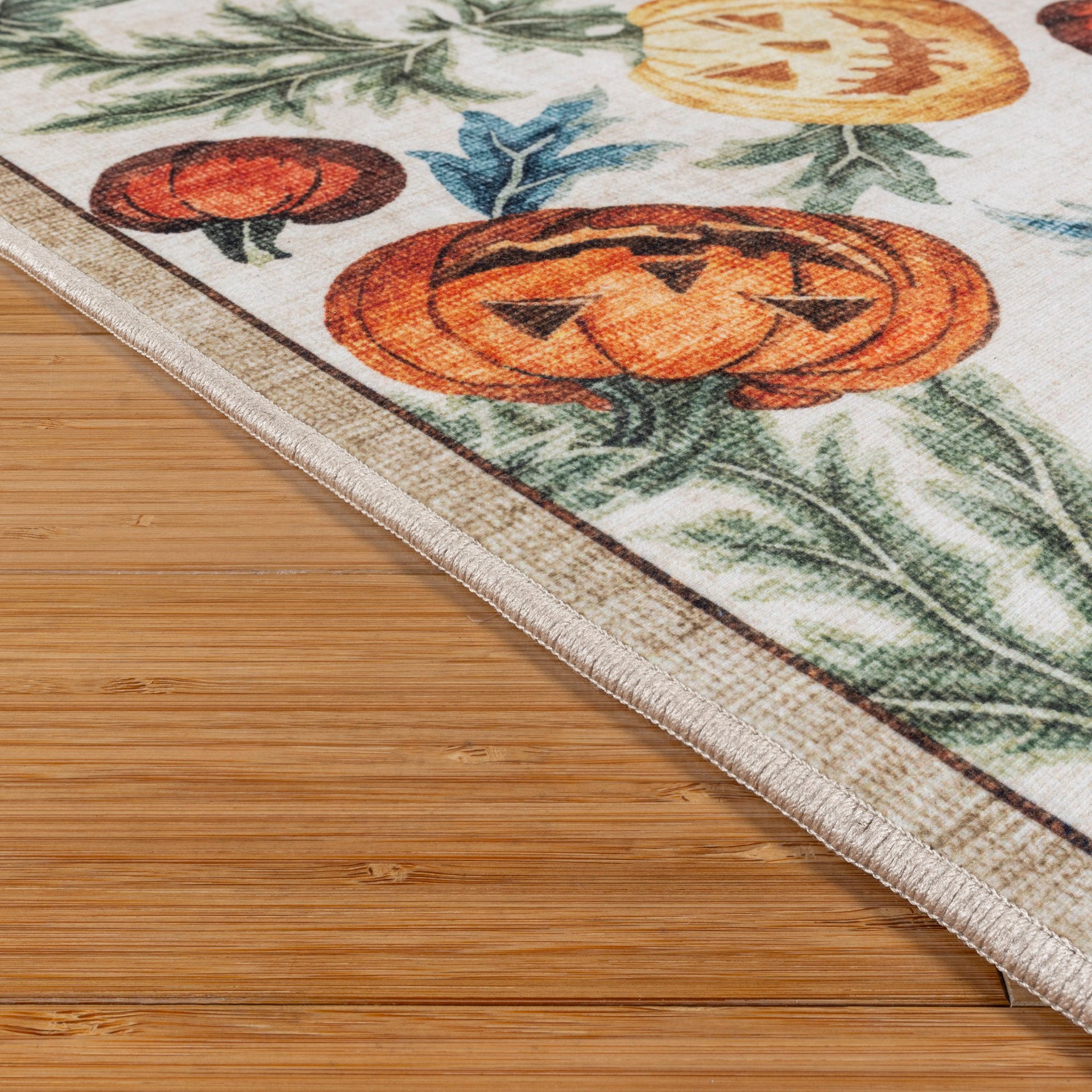 slide 6 of 6, Haunted Living Halloween 2025 3 x 5 (ft) Loomed Lanterns Rectangular Indoor Abstract Global Machine washable Pet Friendly Area rug, 1 ct