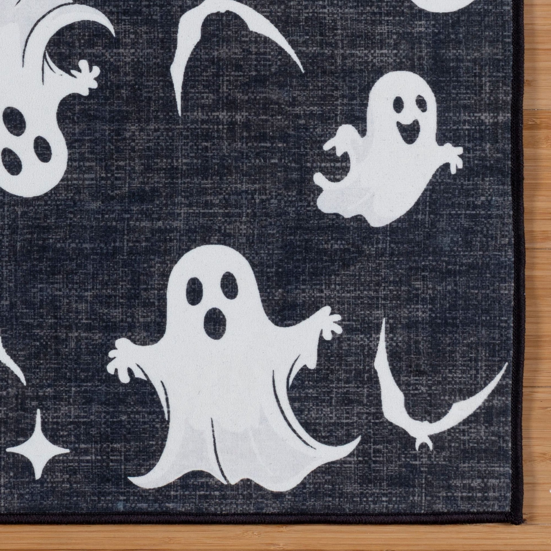slide 4 of 6, Haunted Living Halloween 2025 3 x 5 (ft) Loomed Ghosts Rectangular Indoor Abstract Global Machine washable Pet Friendly Area rug, 1 ct