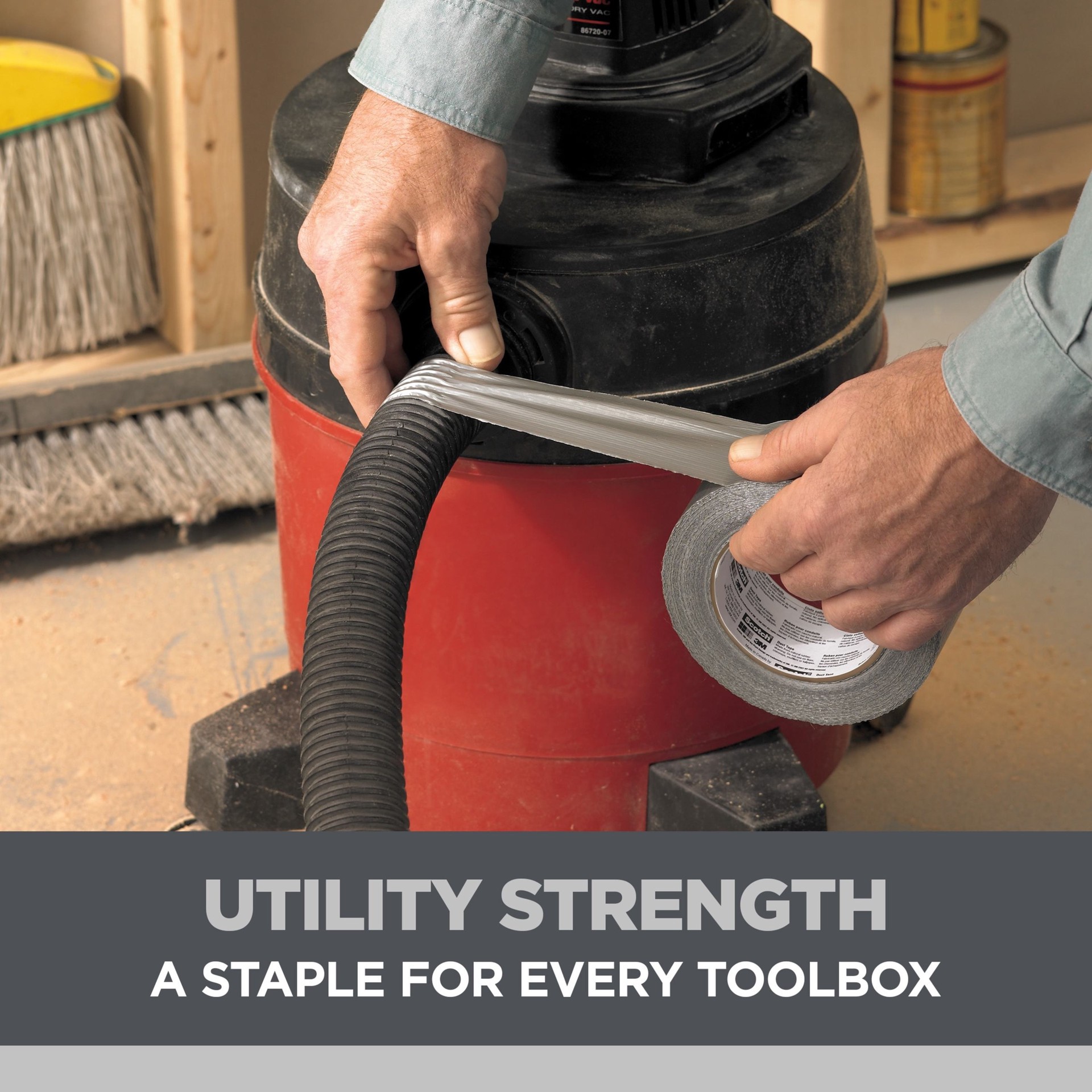 slide 2 of 6, 3M Heavy Duty Red Rubberized Duct Tape 1.88-in x 20 Yard(s), 1 ct