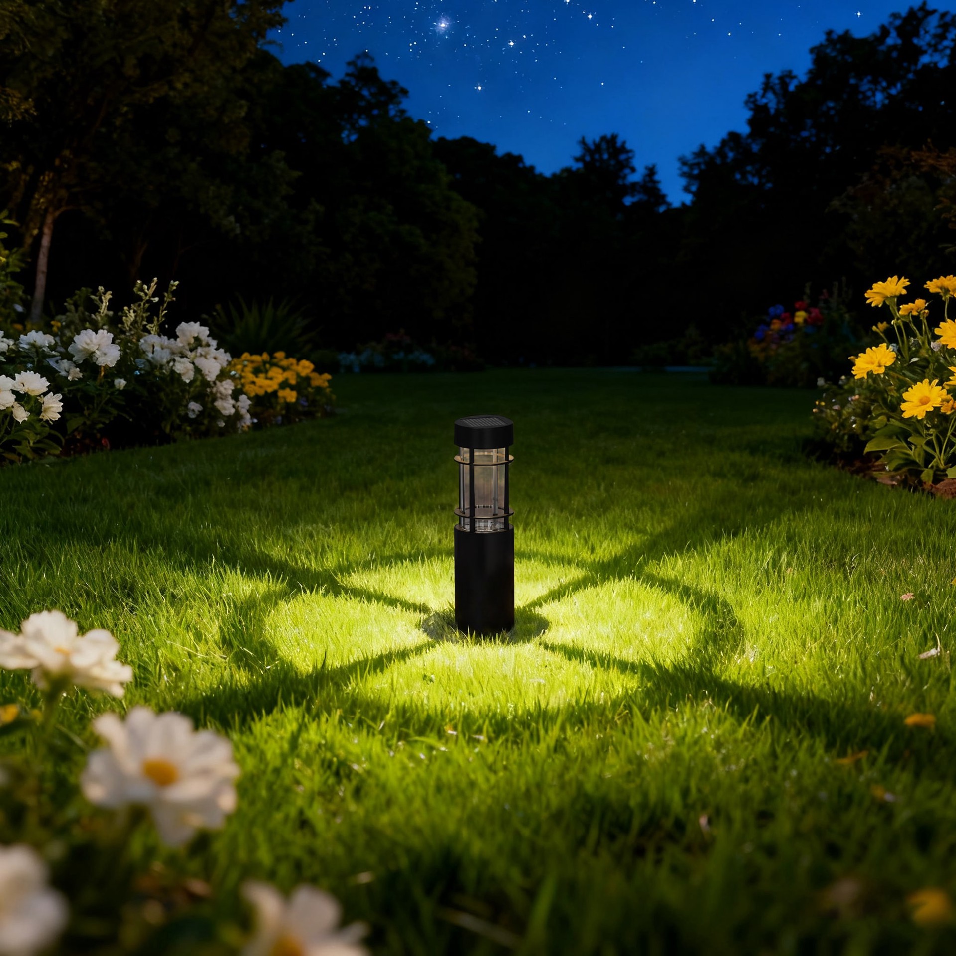 slide 5 of 6, Harbor Breeze Harbor Breeze 10 -Lumens 0.72 -Watt Black Battery-operated LED Outdoor Path Light ( 3000-K ), 1 ct