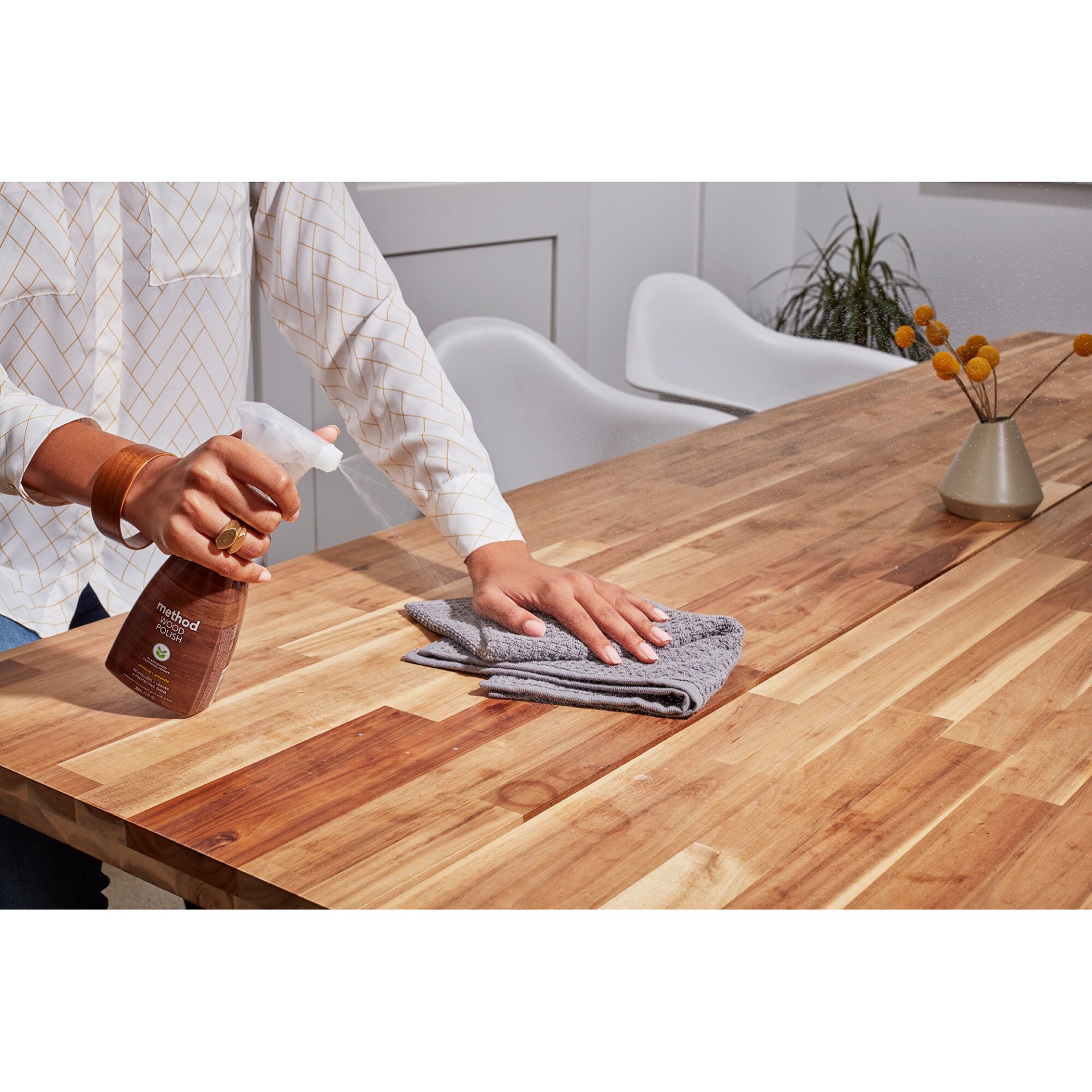 slide 2 of 6, method 14 -fl oz Almond Wood furniture polish, 1 ct