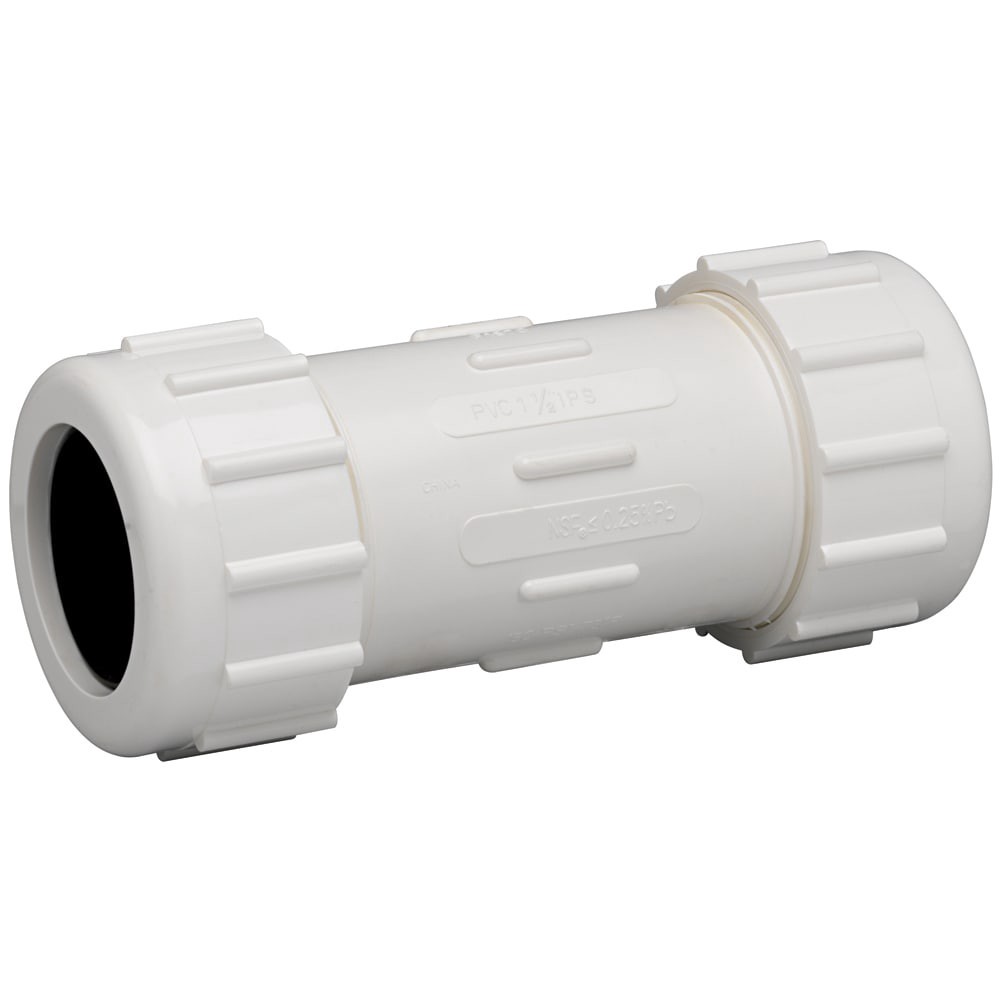 slide 1 of 6, RELIABILT 2-in Schedule 40 PVC Compression Coupling, 1 ct