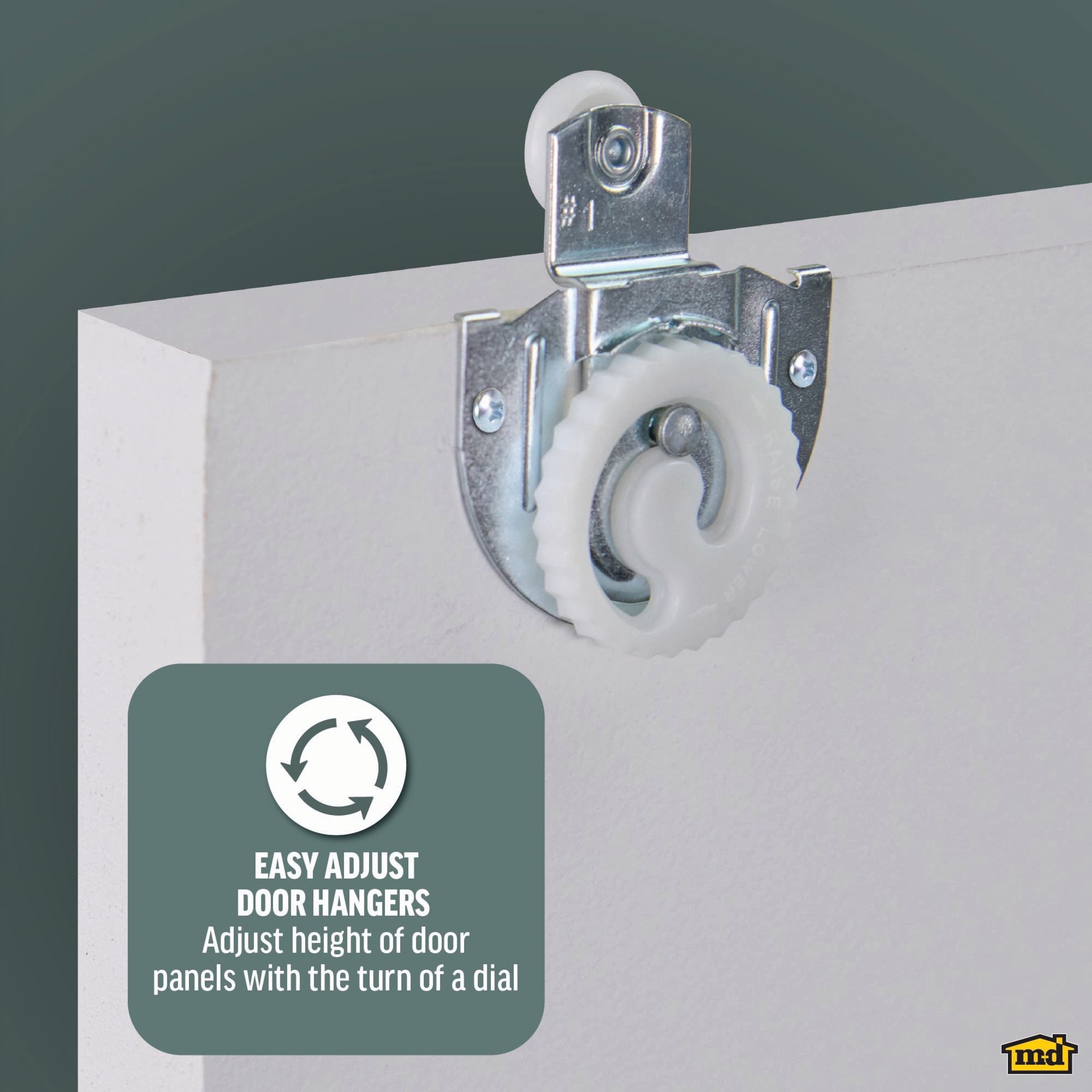 slide 6 of 6, M-D 8 -Piece 60-in Bi-pass door Sliding Closet Door Track kit, 1 ct