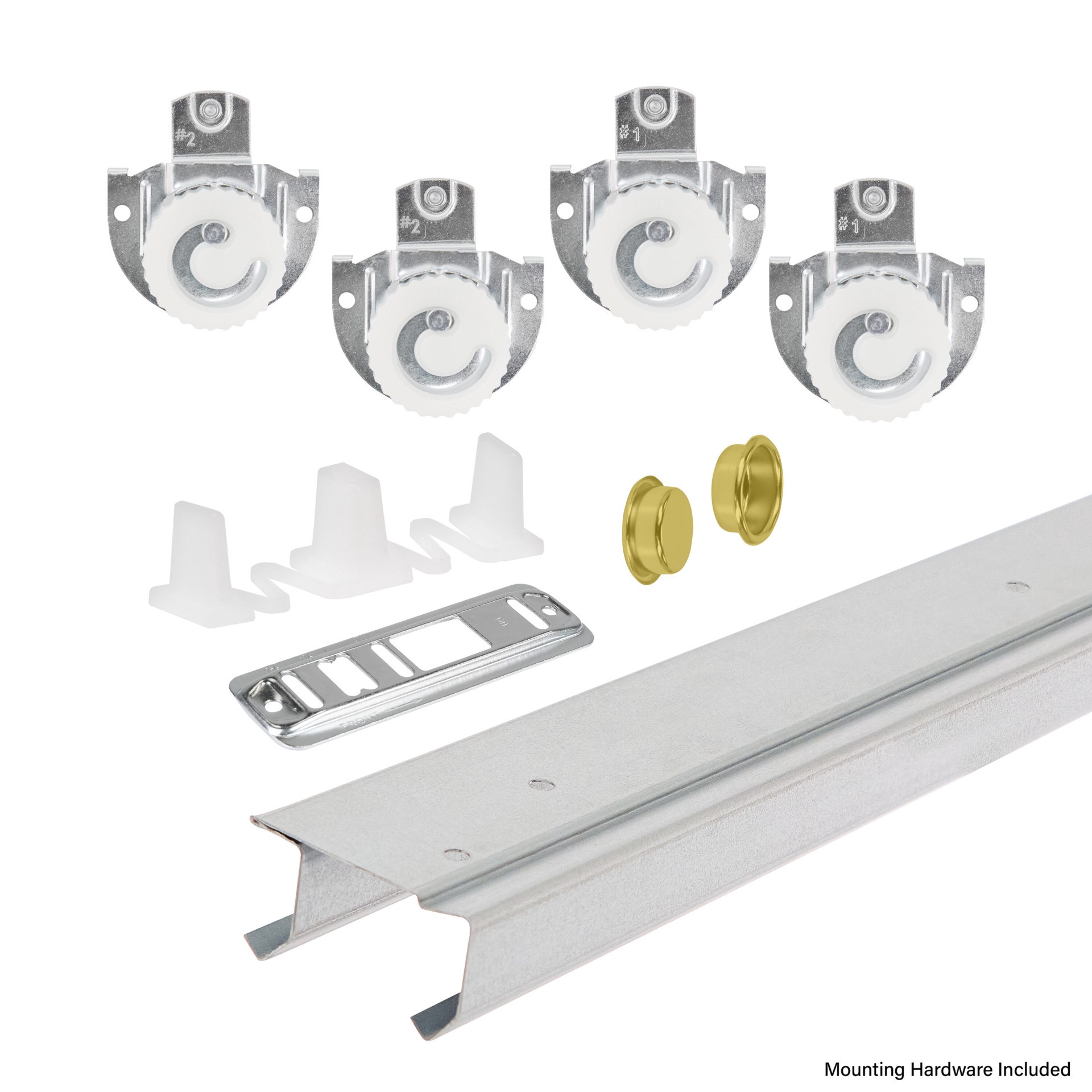 slide 1 of 6, M-D 8 -Piece 48-in Bi-pass door Sliding Closet Door Track kit, 1 ct