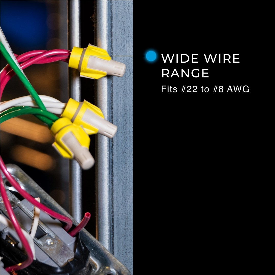 slide 3 of 6, IDEAL Wing Wire Connectors Yellow/Tan ( 125 -Pack ), 1 ct