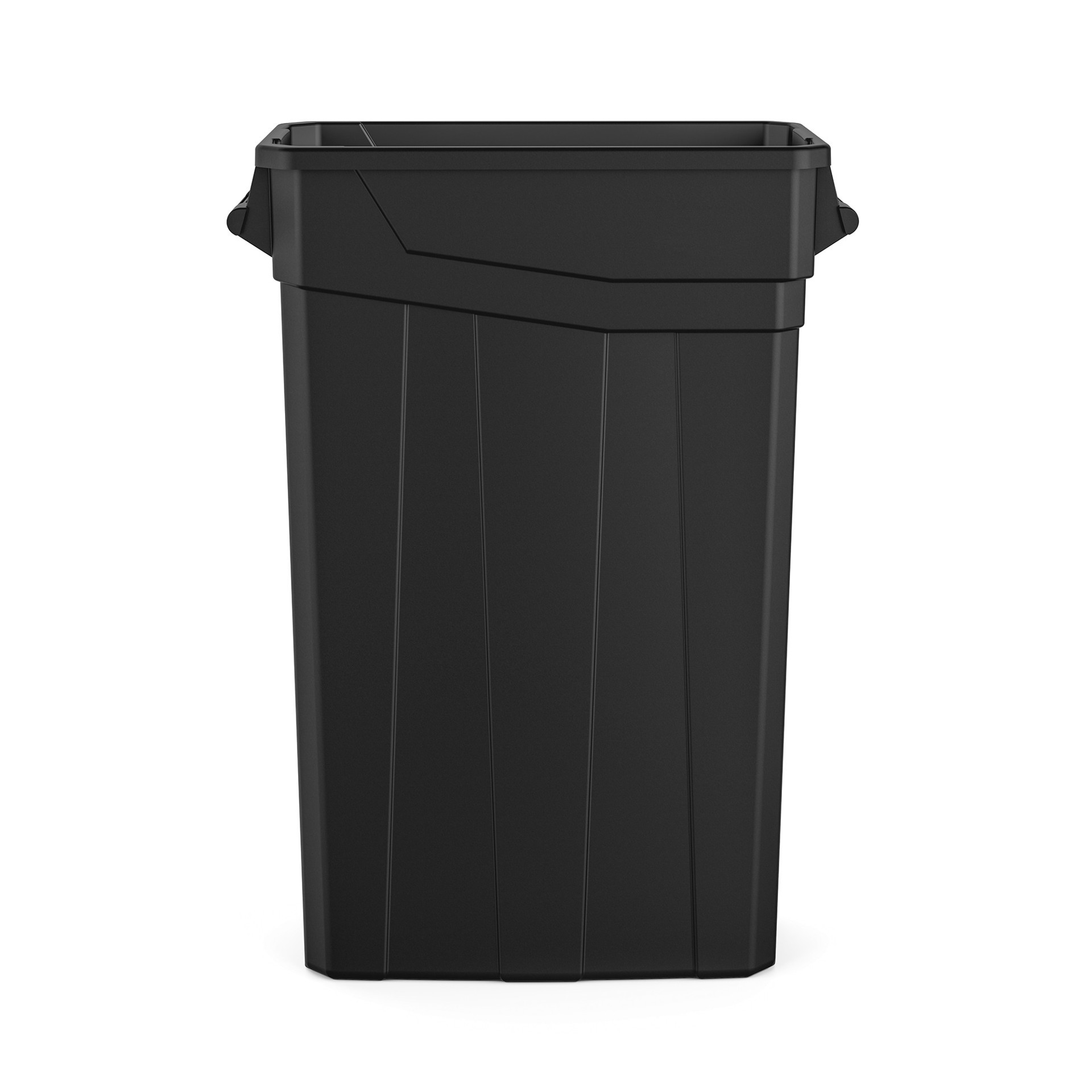 slide 2 of 5, Suncast 23 Gallon Black Resin Indoor Kitchen Detached Lid Trash Can, 1 ct