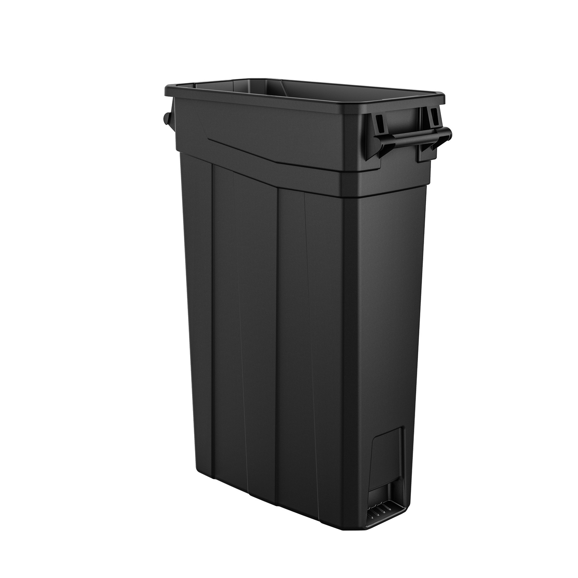 slide 4 of 5, Suncast 23 Gallon Black Resin Indoor Kitchen Detached Lid Trash Can, 1 ct