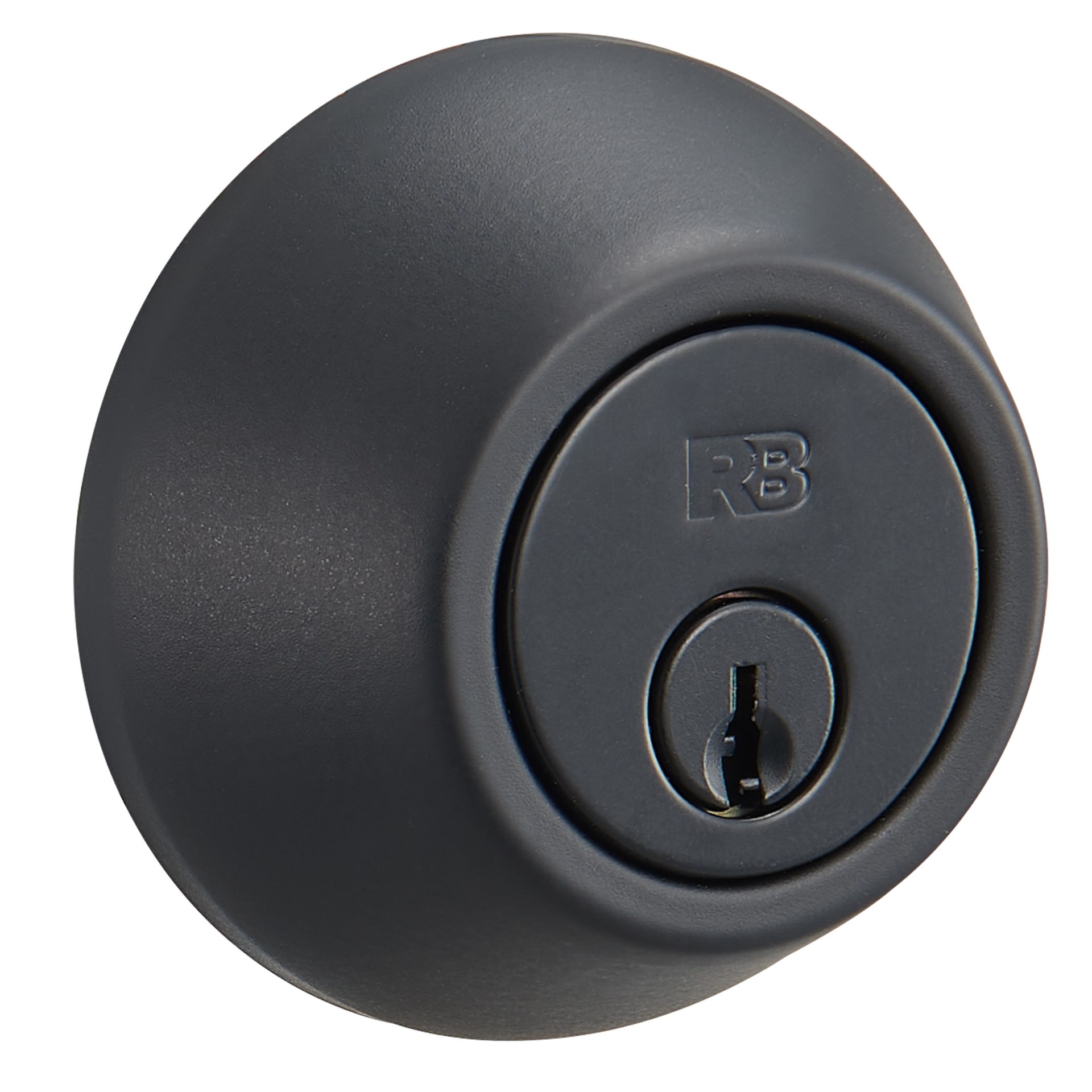 slide 1 of 6, RELIABILT Traditional Matte Black Single Cylinder Deadbolt, 1 ct