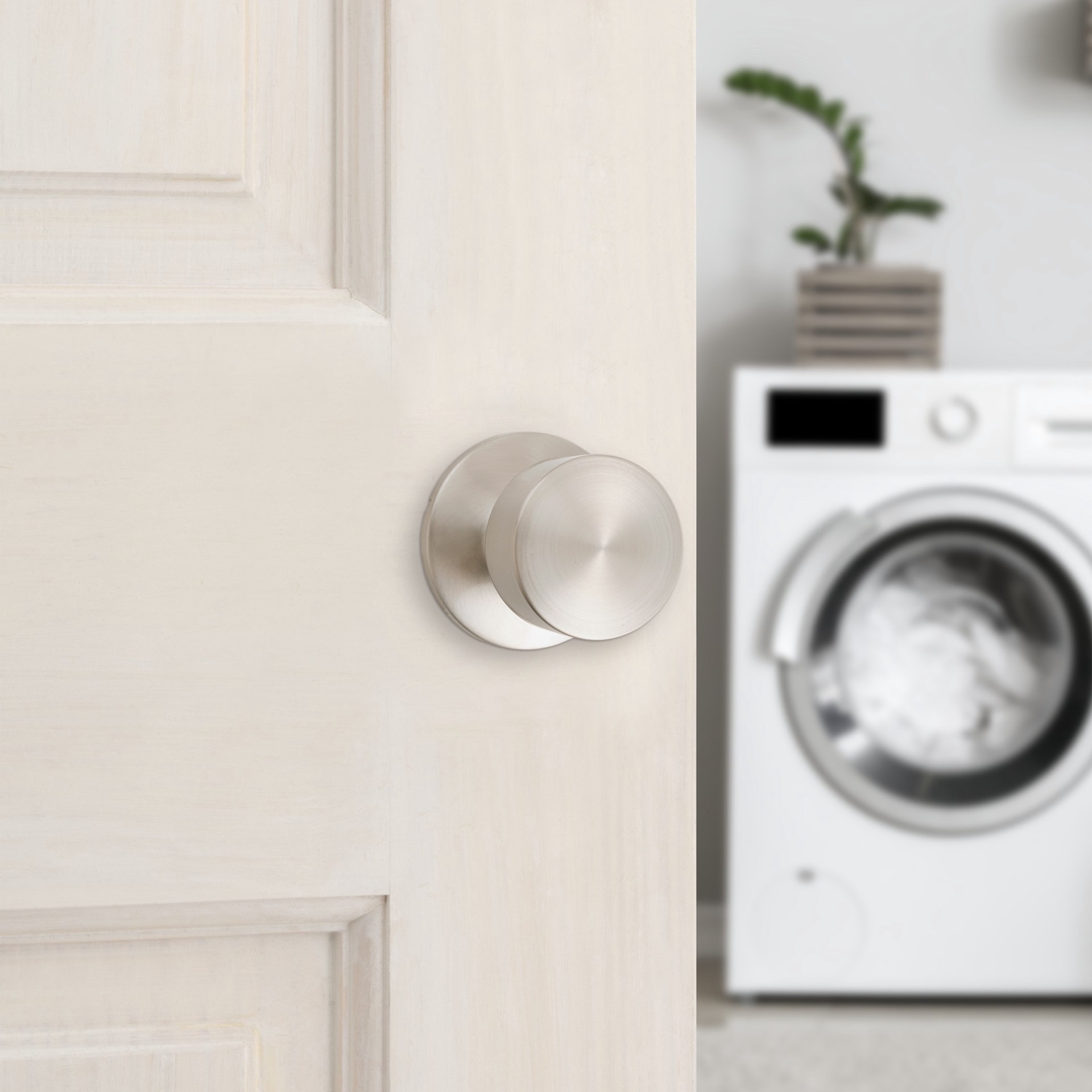 slide 6 of 6, RELIABILT Satin Nickel Interior or Hall/Closet Passage Door Knob, 1 ct