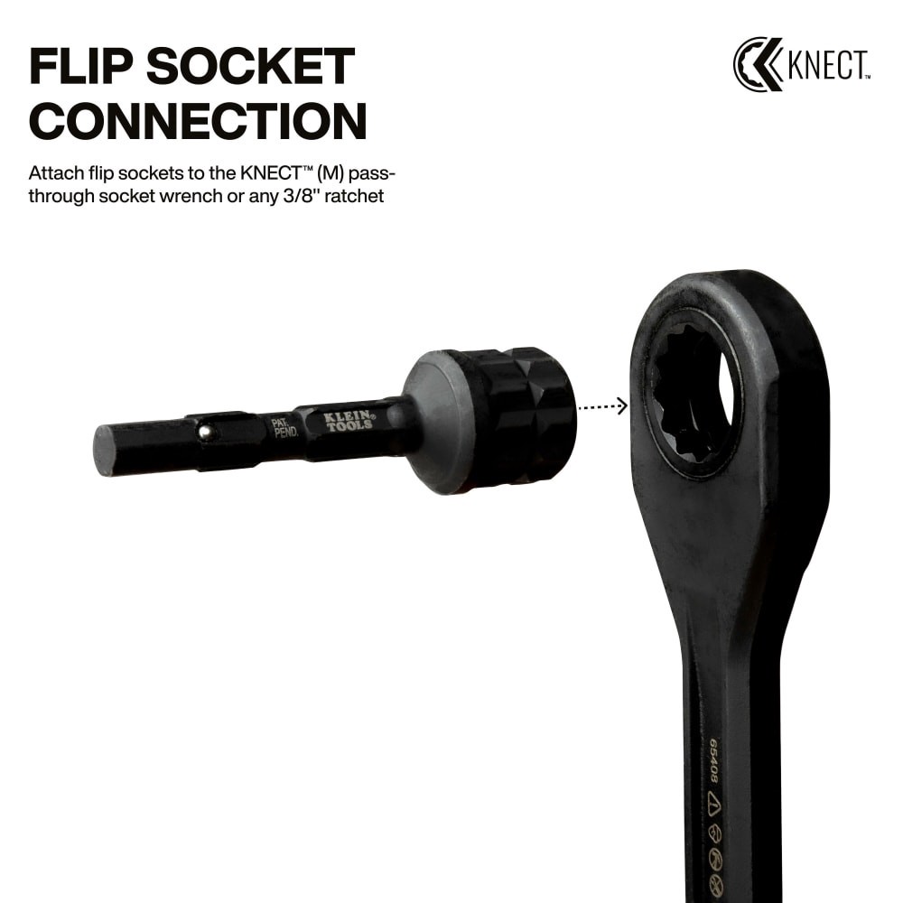 slide 6 of 6, Klein Tools KNECT (M) Impact Socket Adapter Set, 1 ct